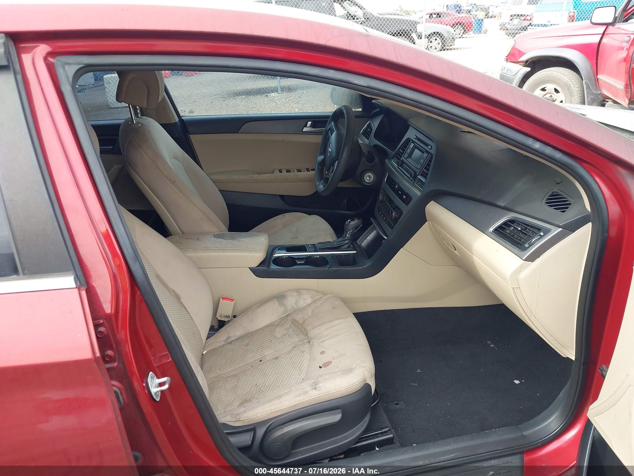 2015 Hyundai Sonata Se Red vin: 5NPE24AF9FH223918