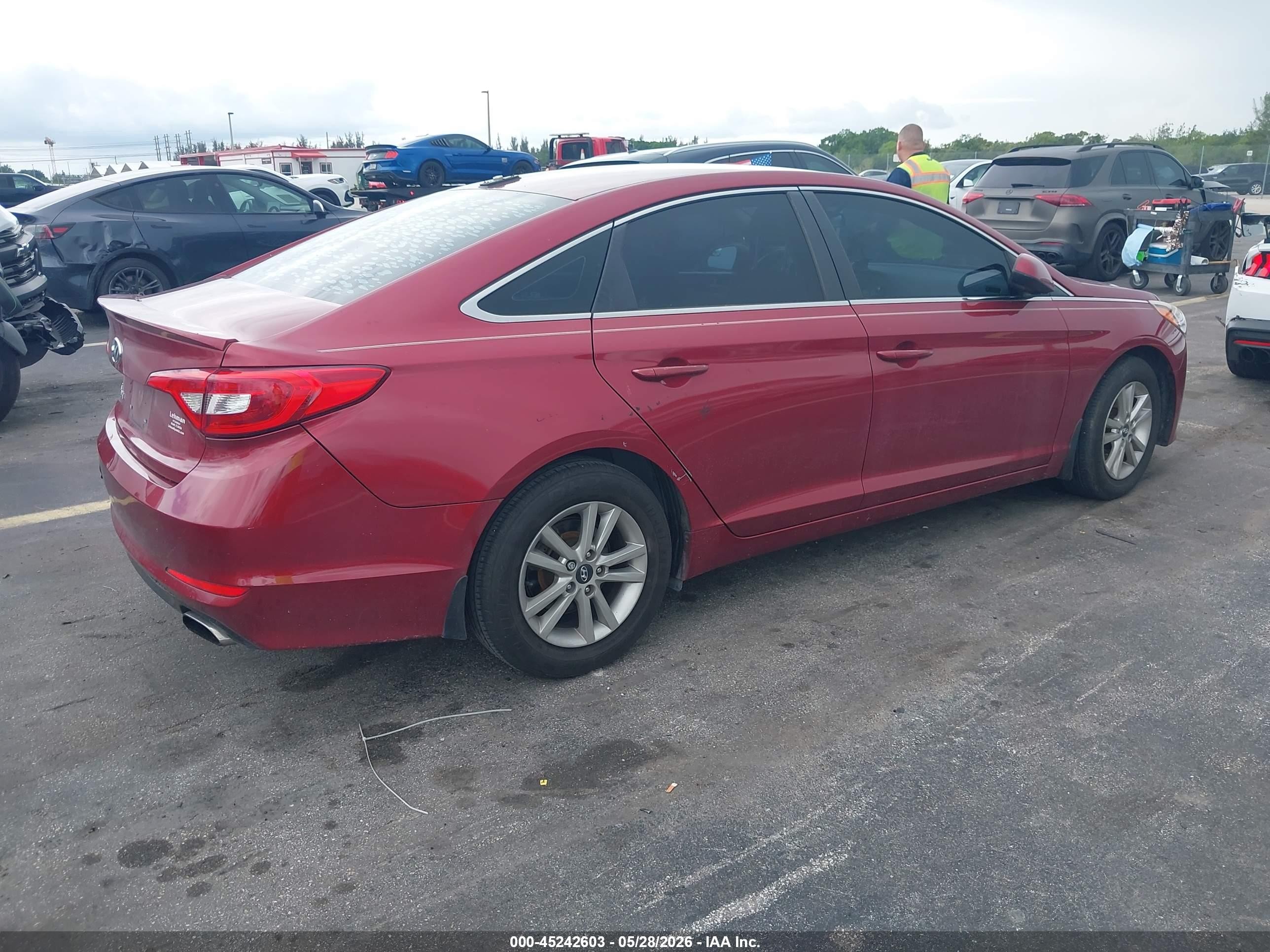 2015 Hyundai Sonata Se Red vin: 5NPE24AF9FH227483