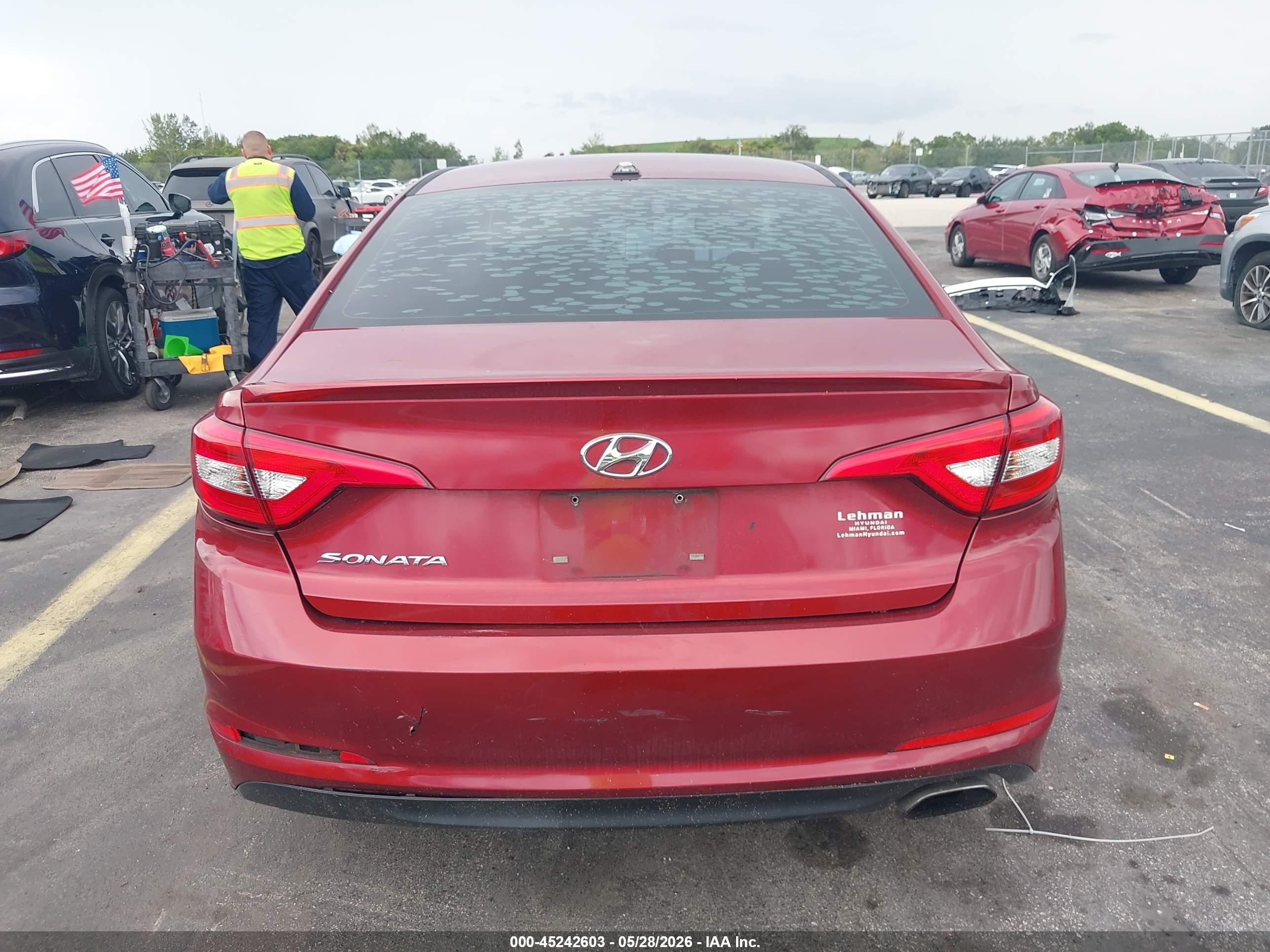 2015 Hyundai Sonata Se Red vin: 5NPE24AF9FH227483