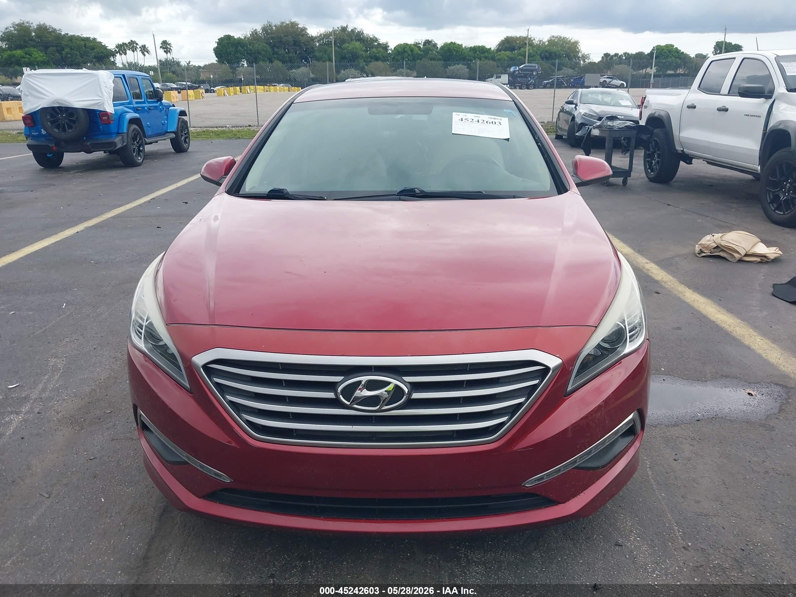 2015 Hyundai Sonata Se Red vin: 5NPE24AF9FH227483