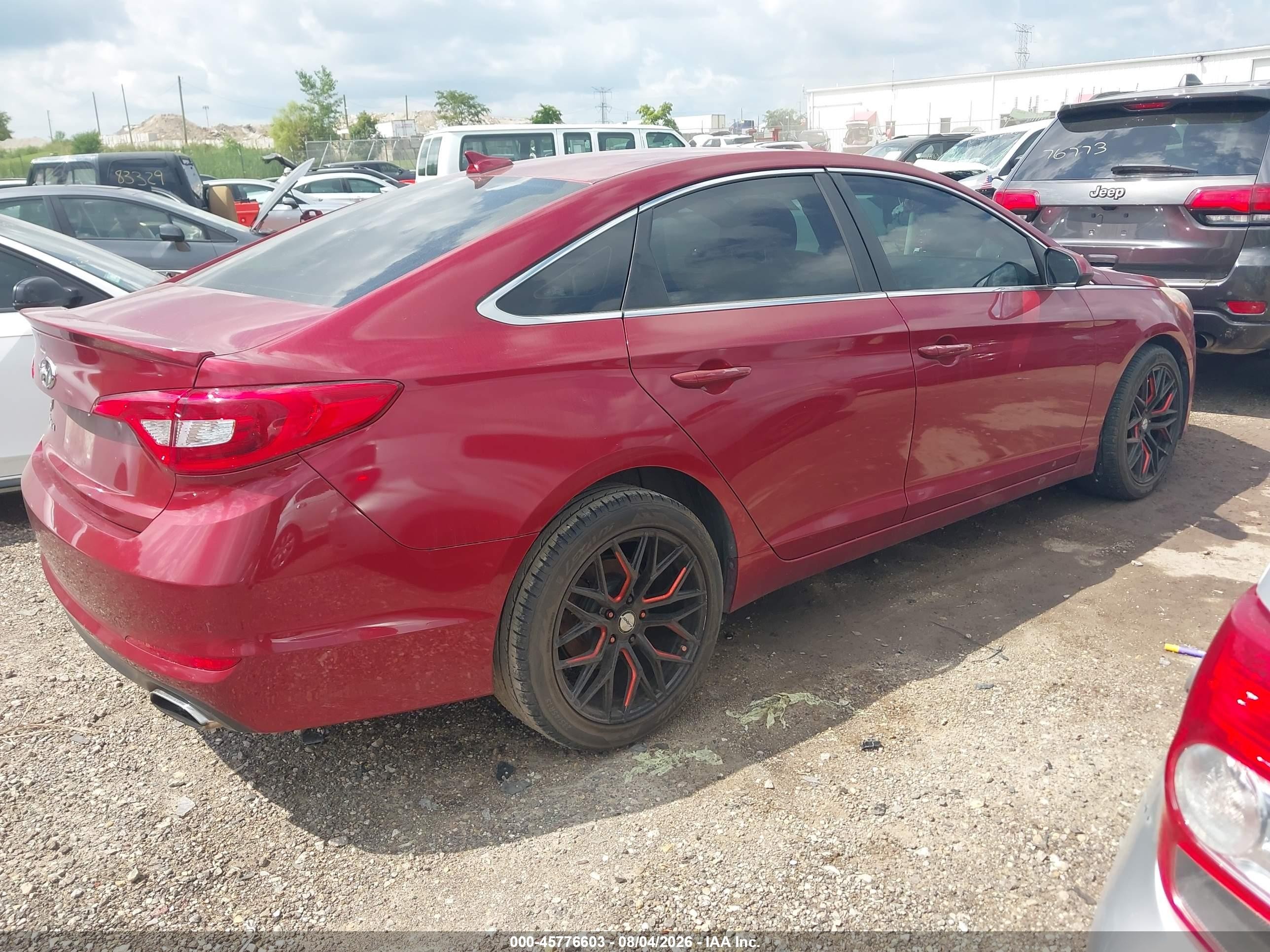 2015 Hyundai Sonata Se Red vin: 5NPE24AF9FH256983