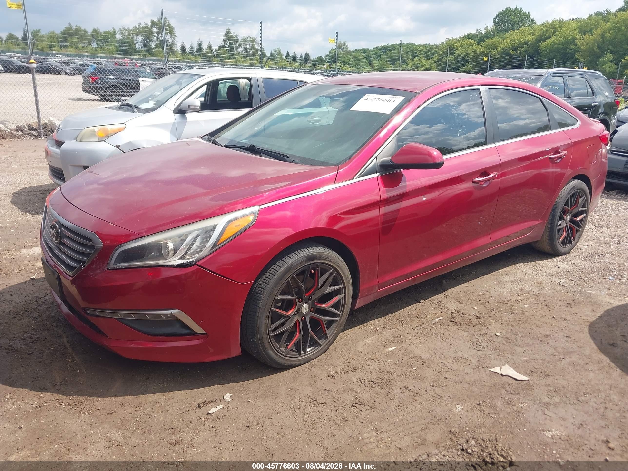 2015 Hyundai Sonata Se Red vin: 5NPE24AF9FH256983