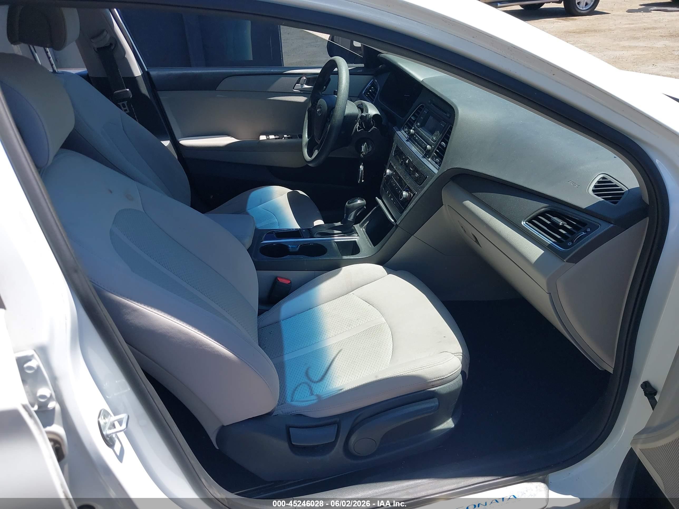 2015 Hyundai Sonata Se White vin: 5NPE24AF9FH259950