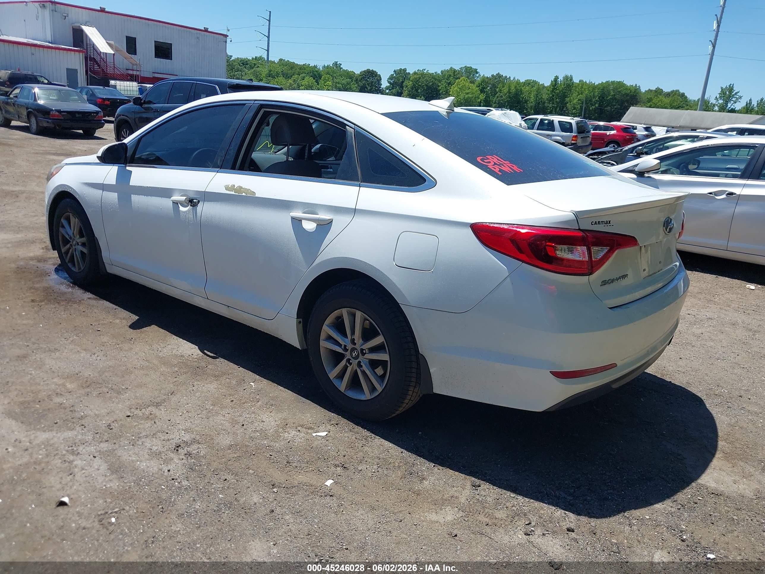 2015 Hyundai Sonata Se White vin: 5NPE24AF9FH259950