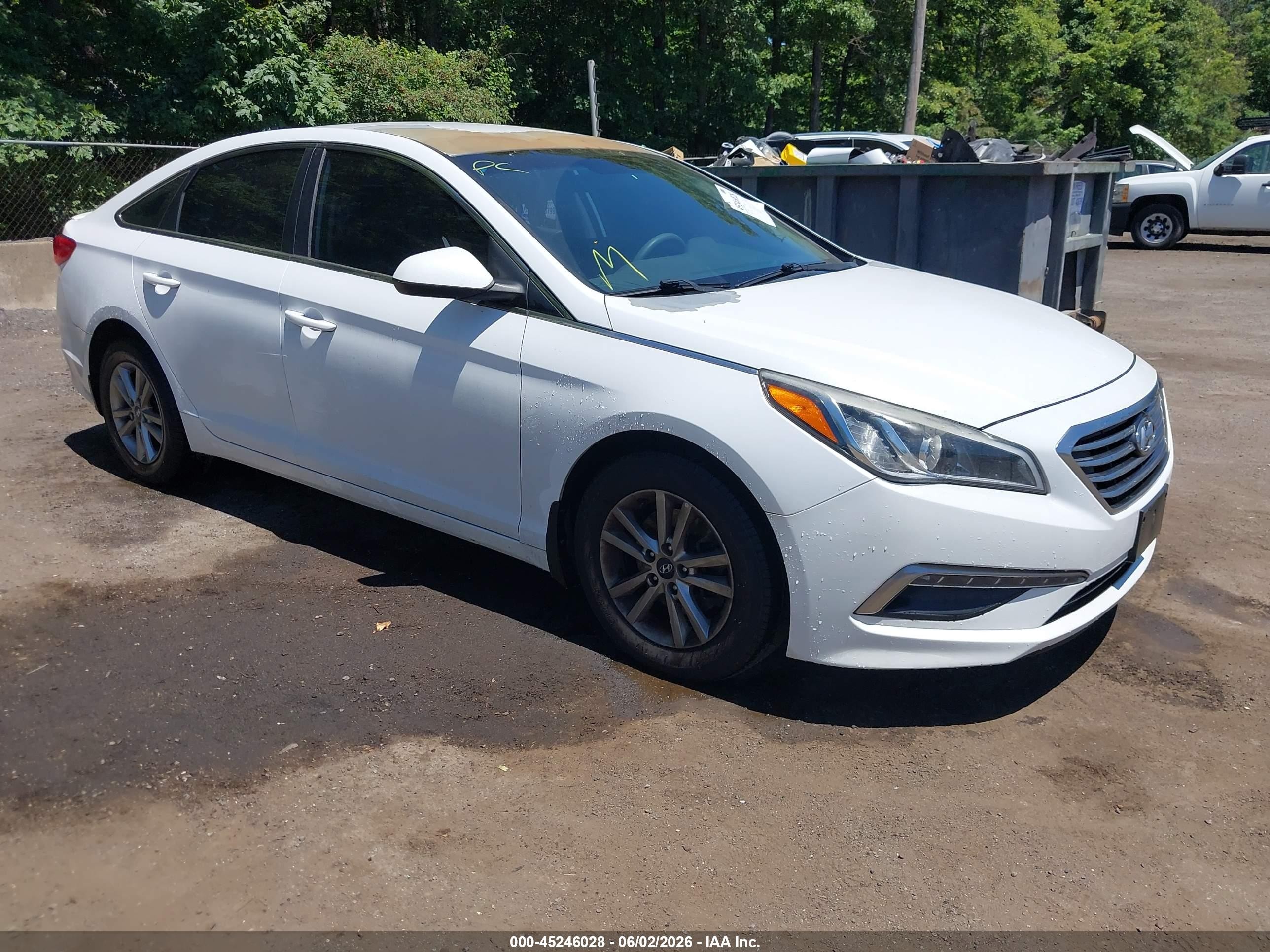 2015 Hyundai Sonata Se Белый vin: 5NPE24AF9FH259950