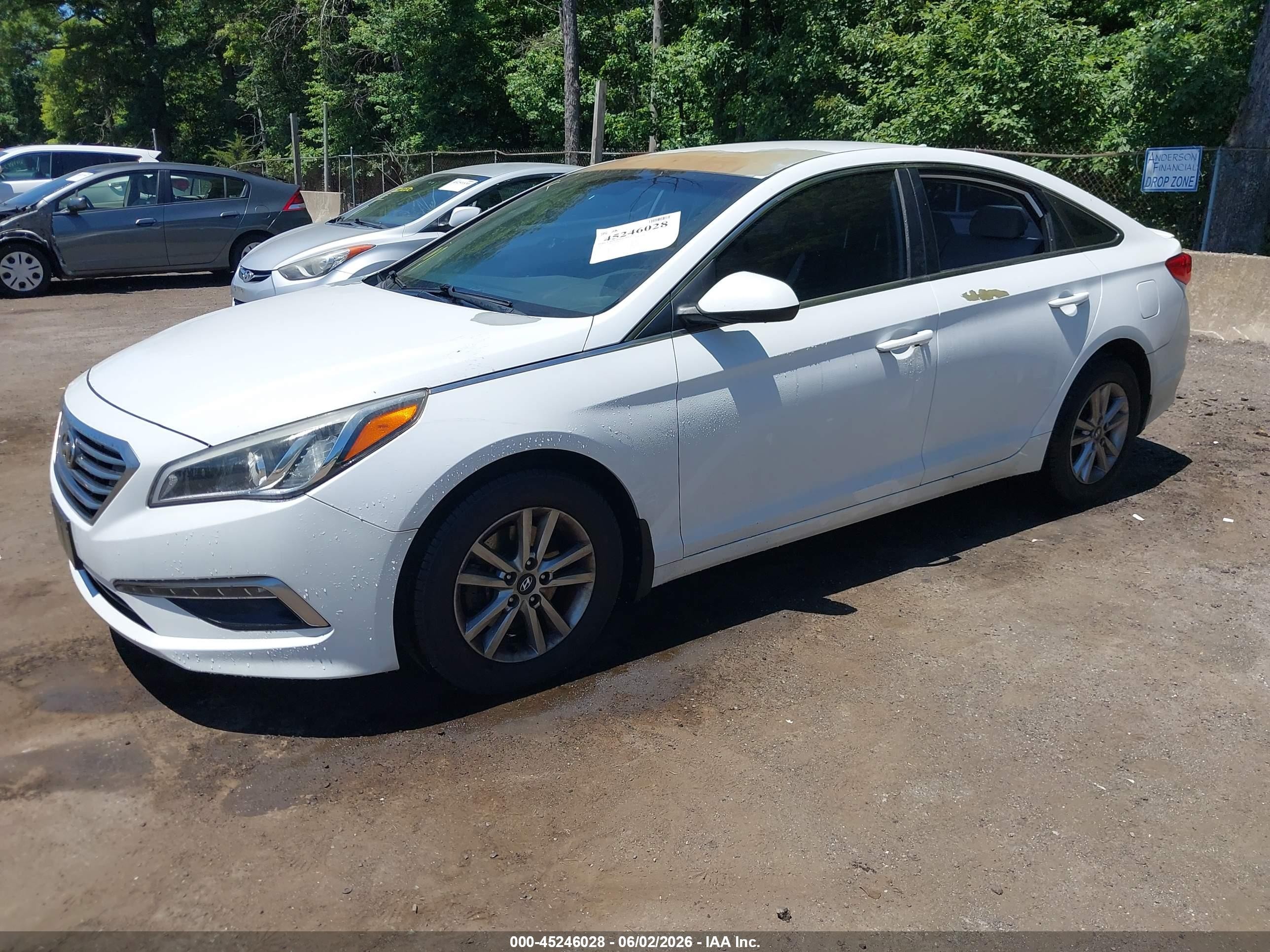 2015 Hyundai Sonata Se White vin: 5NPE24AF9FH259950
