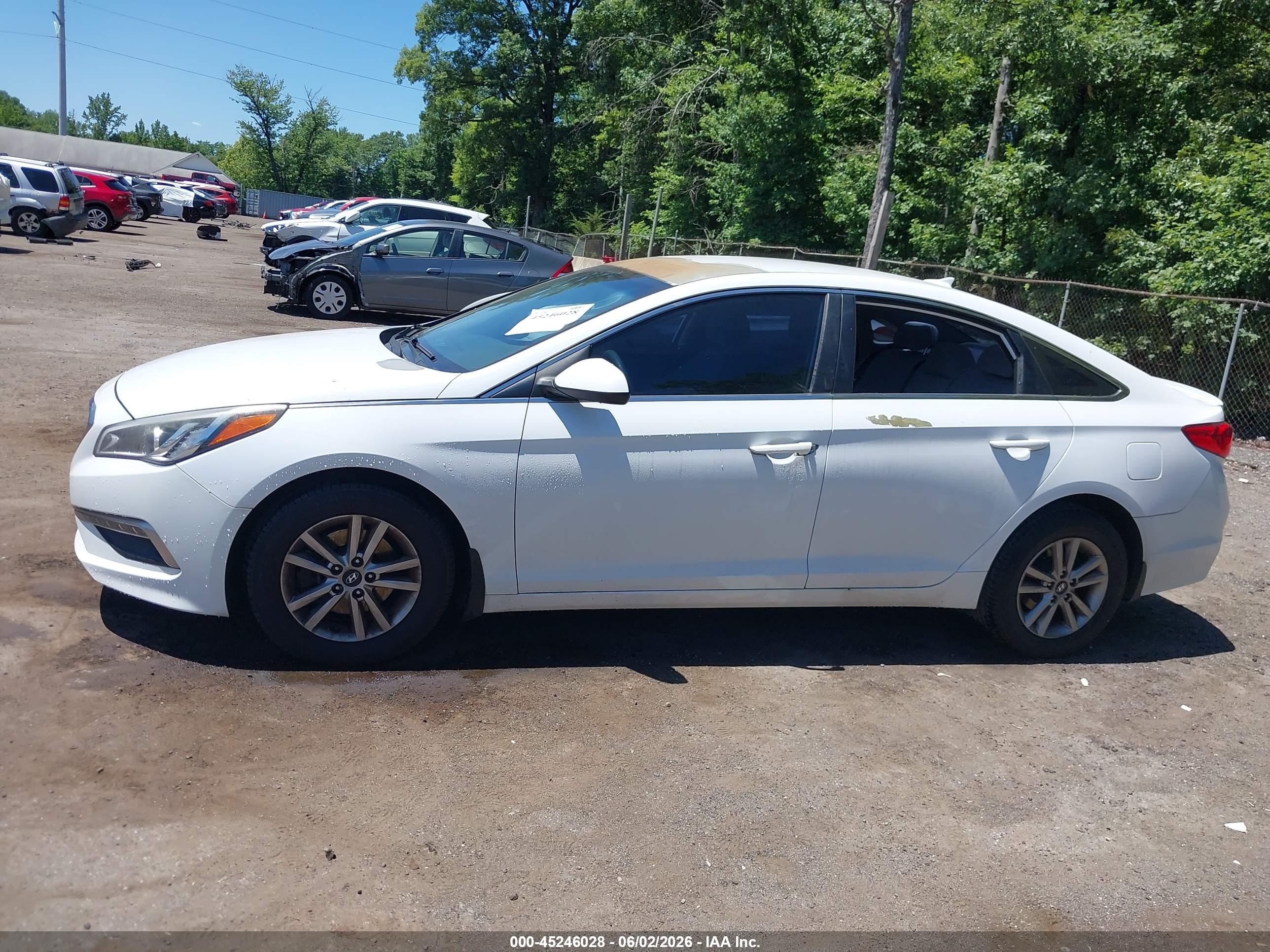 2015 Hyundai Sonata Se White vin: 5NPE24AF9FH259950
