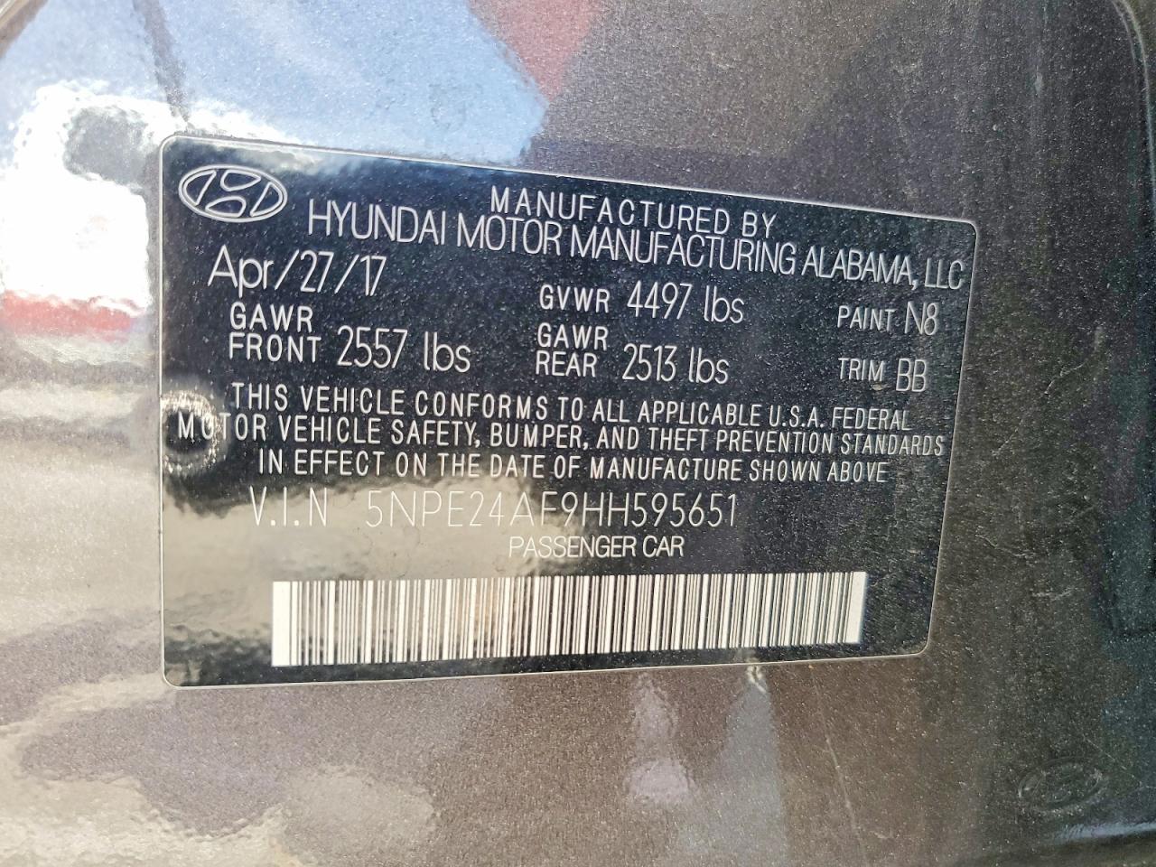 2017 Hyundai Sonata Se Brown vin: 5NPE24AF9HH595651