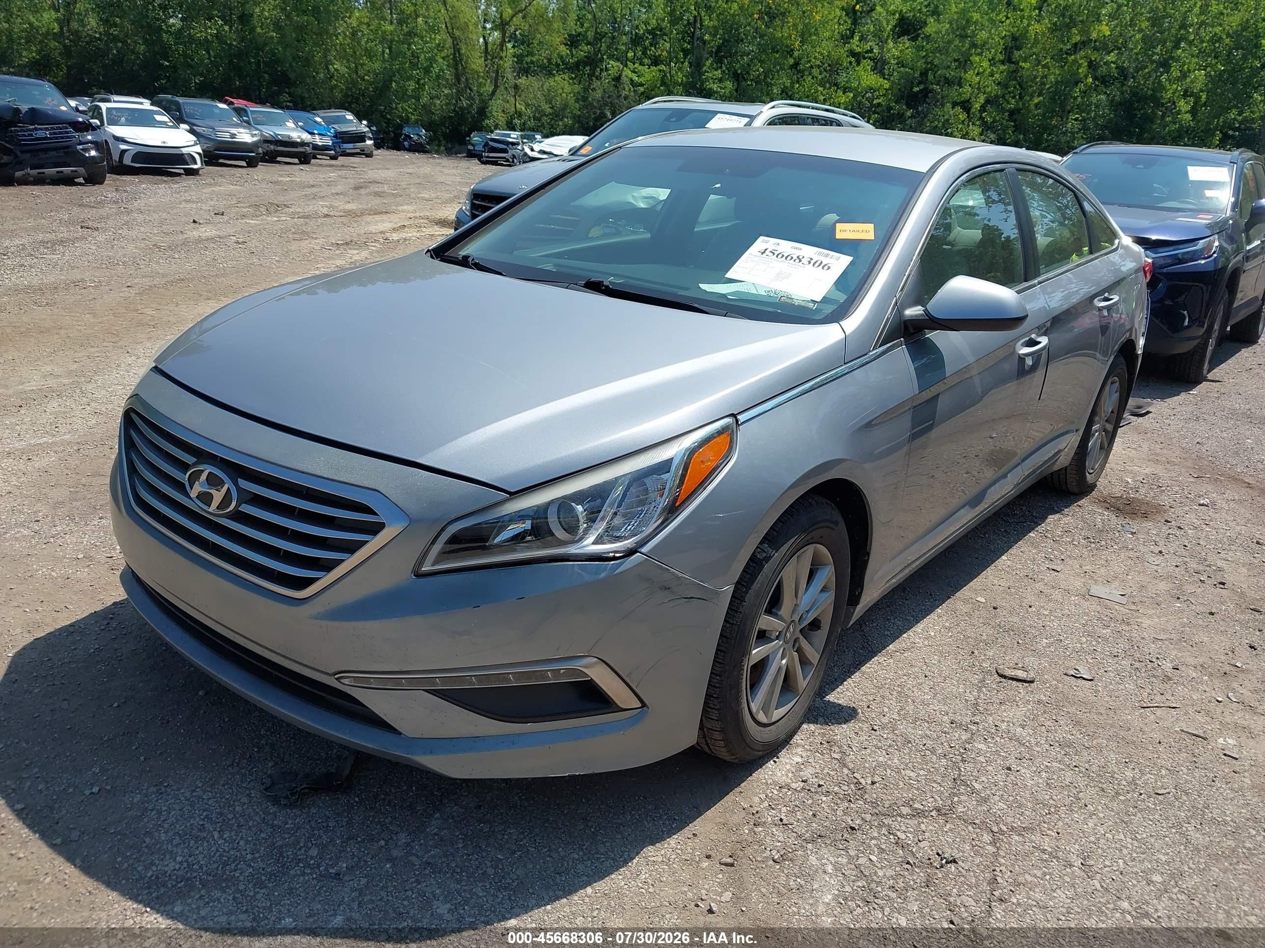 2015 Hyundai Sonata Se Silver vin: 5NPE24AFXFH002246