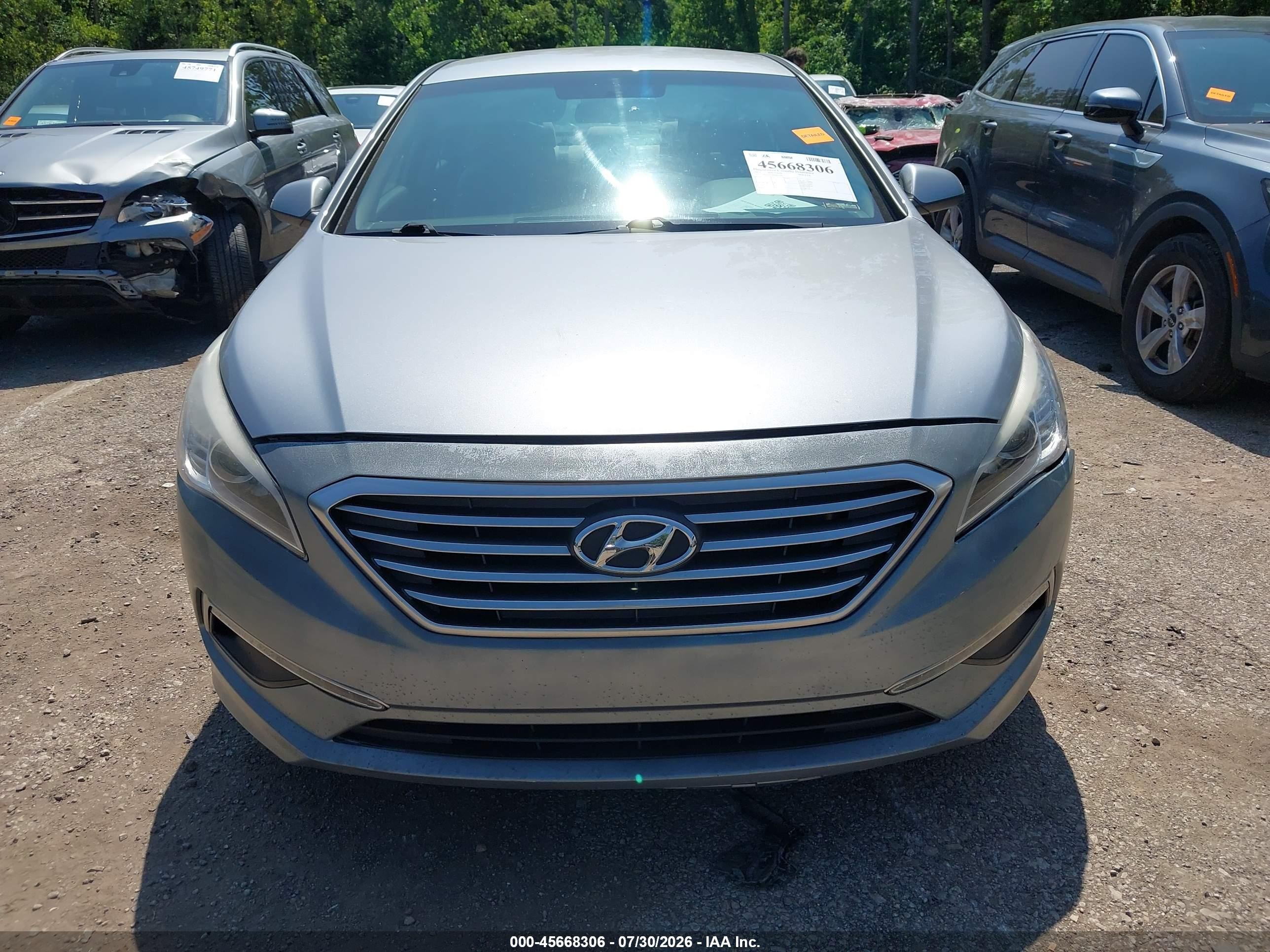 2015 Hyundai Sonata Se Silver vin: 5NPE24AFXFH002246