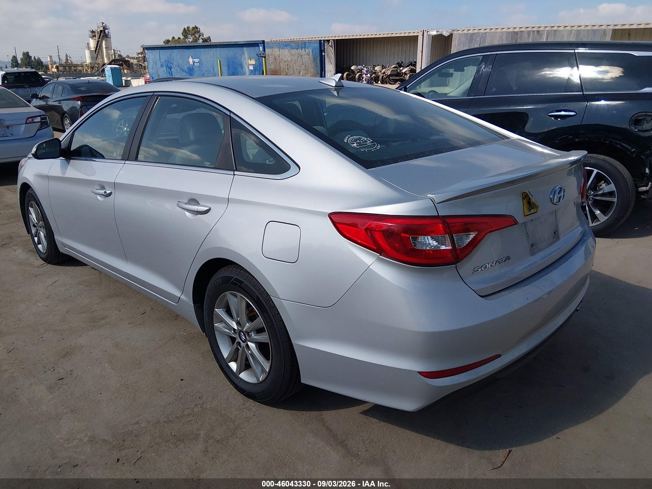 2015 Hyundai Sonata Se Silver vin: 5NPE24AFXFH003428