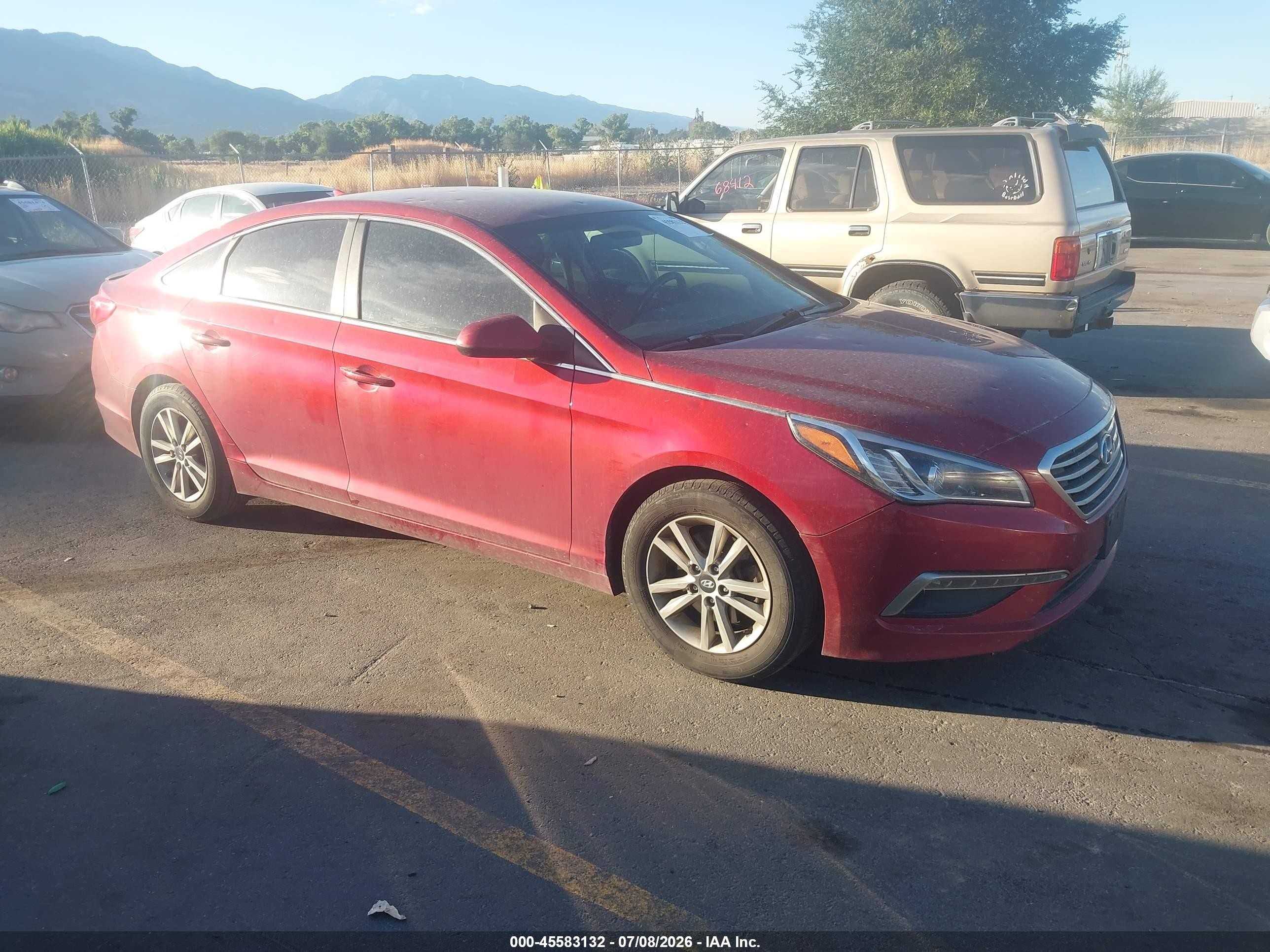 2015 Hyundai Sonata Se Красный vin: 5NPE24AFXFH010928