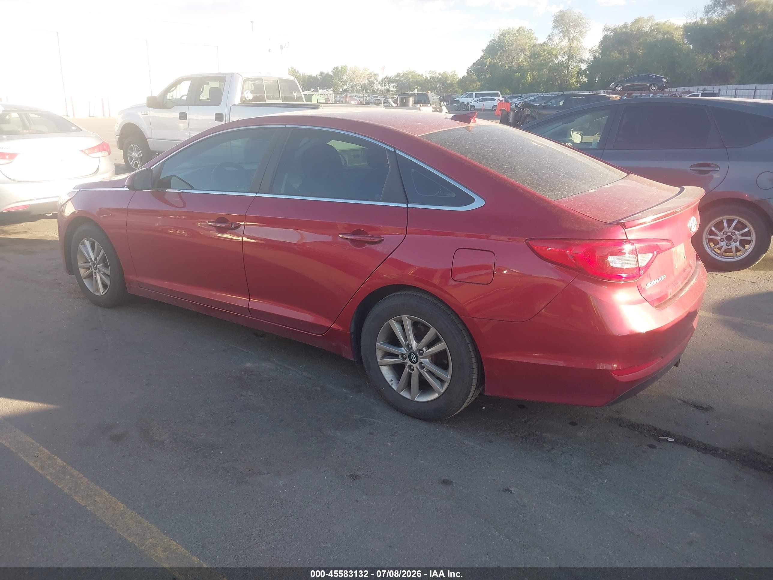 2015 Hyundai Sonata Se Red vin: 5NPE24AFXFH010928