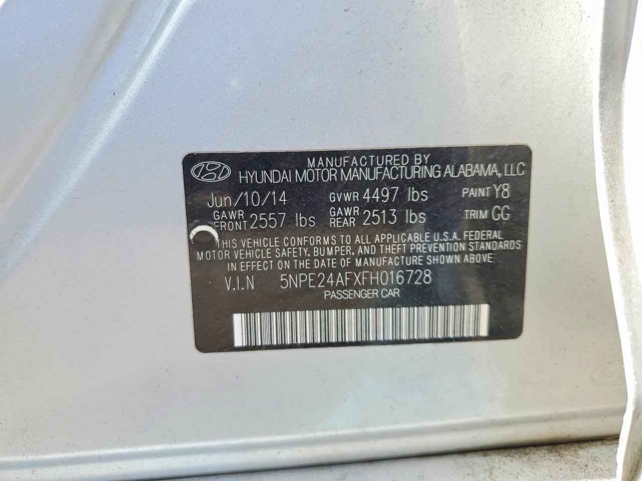 2015 Hyundai Sonata Se Серебряный vin: 5NPE24AFXFH016728