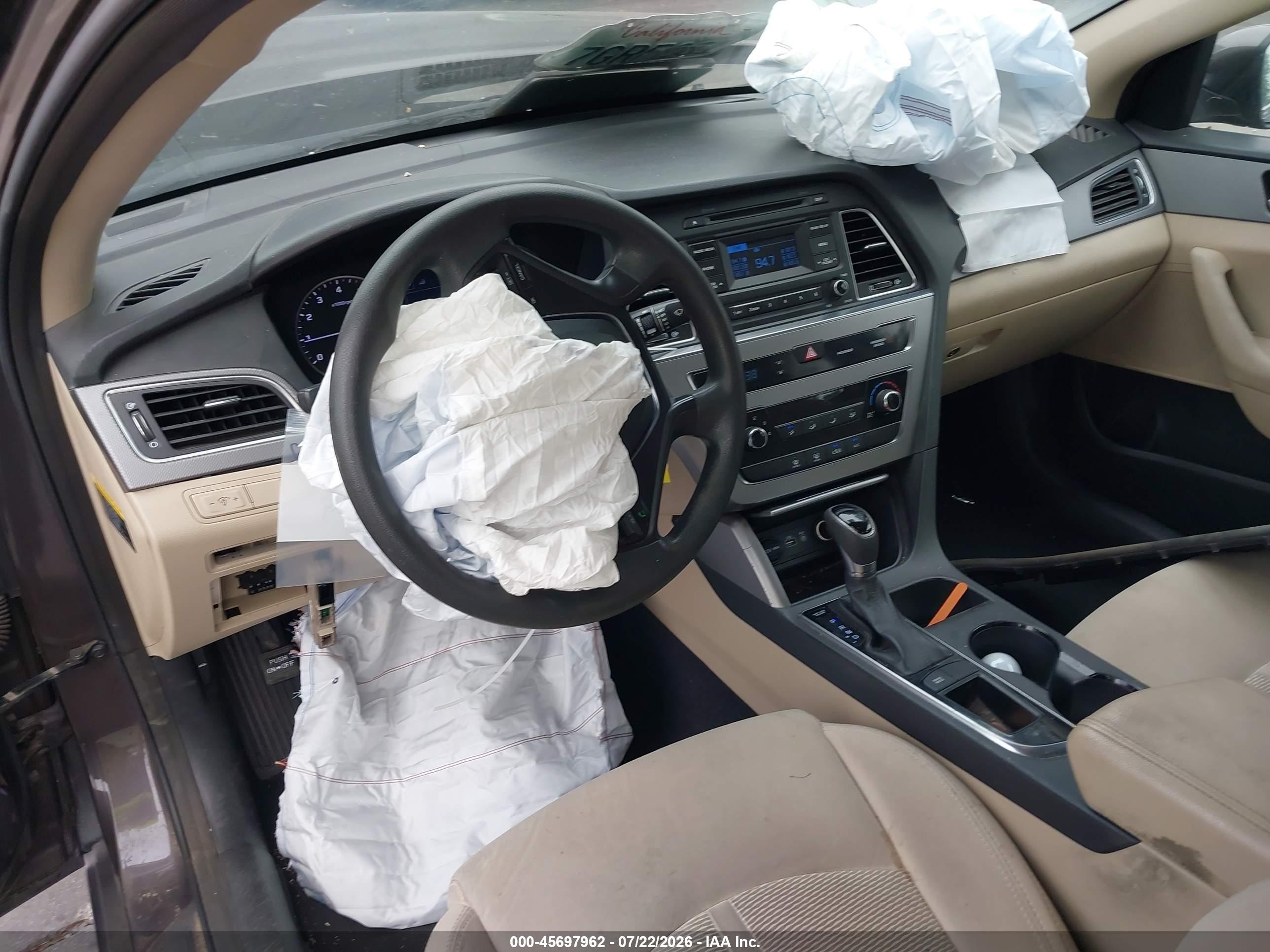 2015 Hyundai Sonata Se Серый vin: 5NPE24AFXFH038048