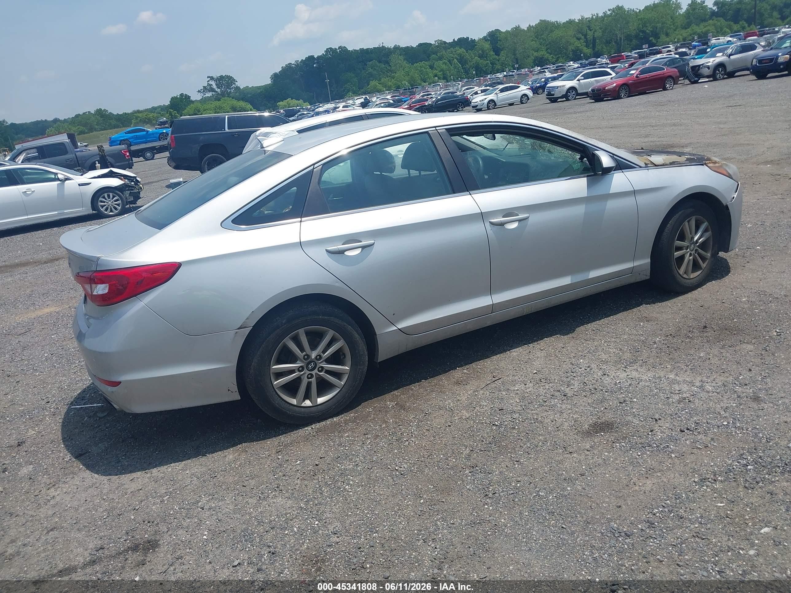 2015 Hyundai Sonata Se Silver vin: 5NPE24AFXFH045128