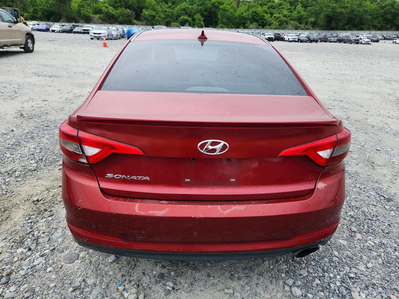 2015 Hyundai Sonata Se Burgundy vin: 5NPE24AFXFH098556