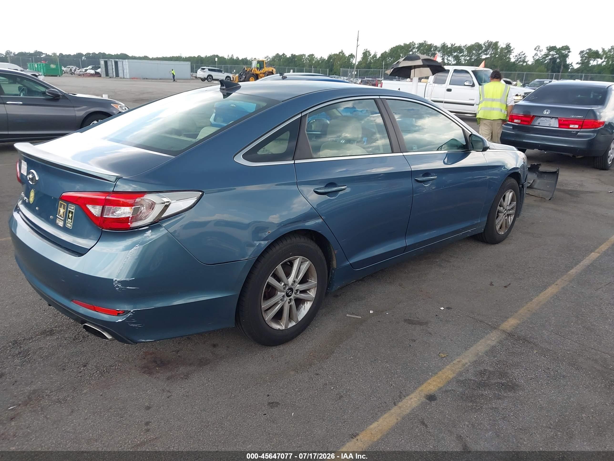 2015 Hyundai Sonata Se Blue vin: 5NPE24AFXFH118563