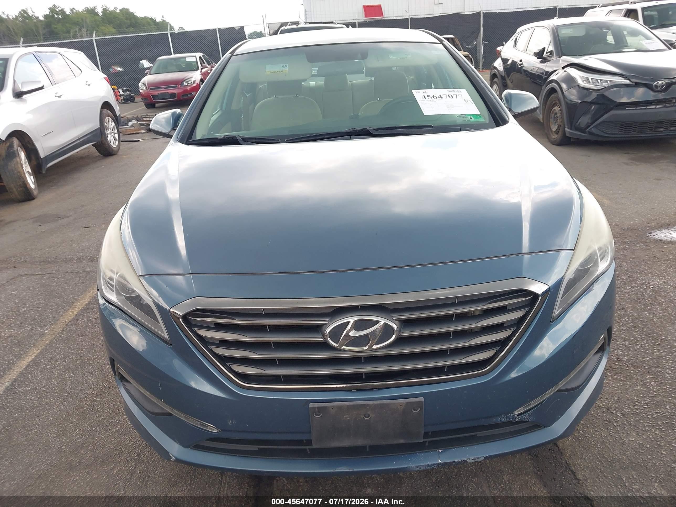 2015 Hyundai Sonata Se Blue vin: 5NPE24AFXFH118563