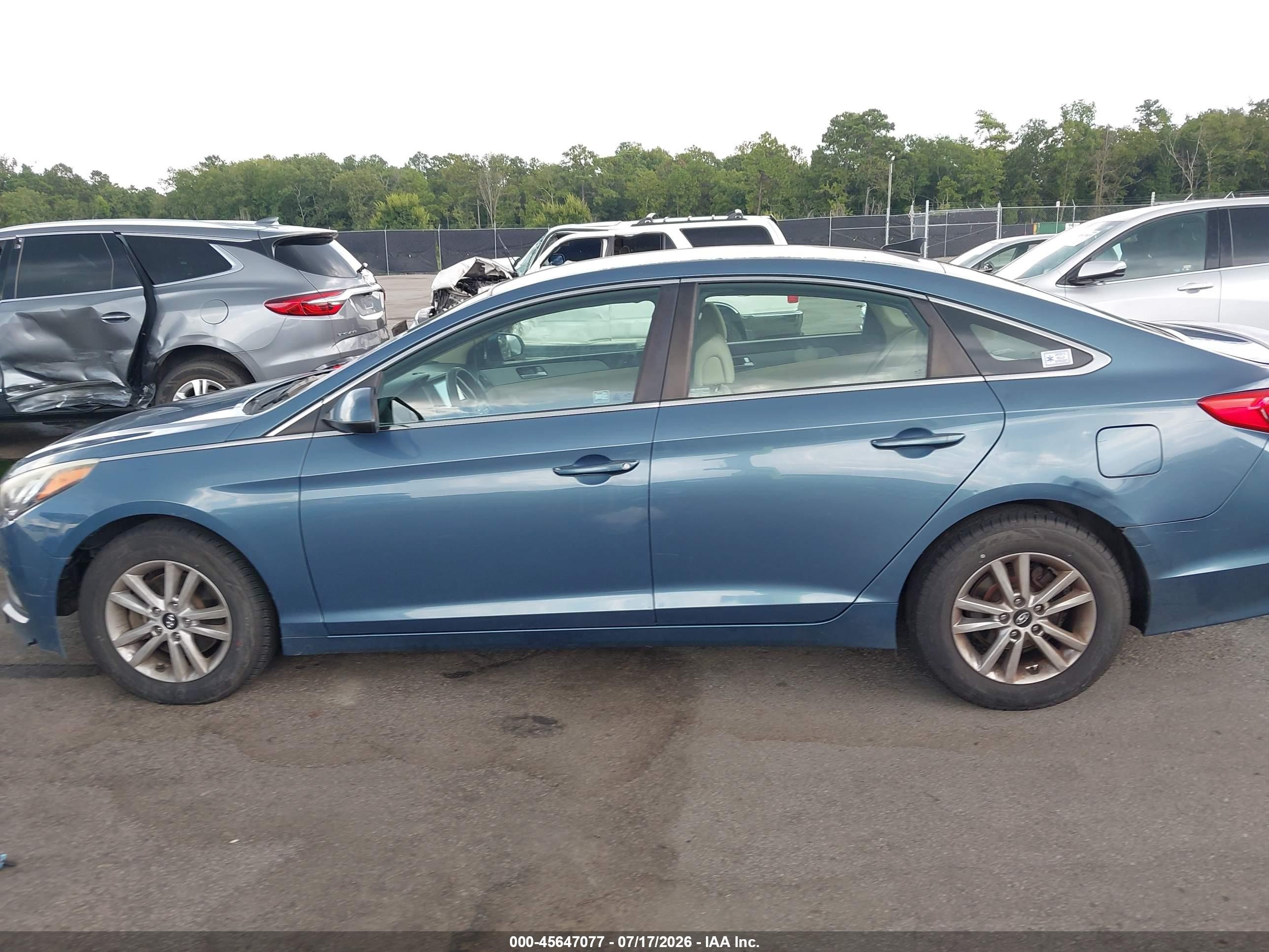 2015 Hyundai Sonata Se Blue vin: 5NPE24AFXFH118563