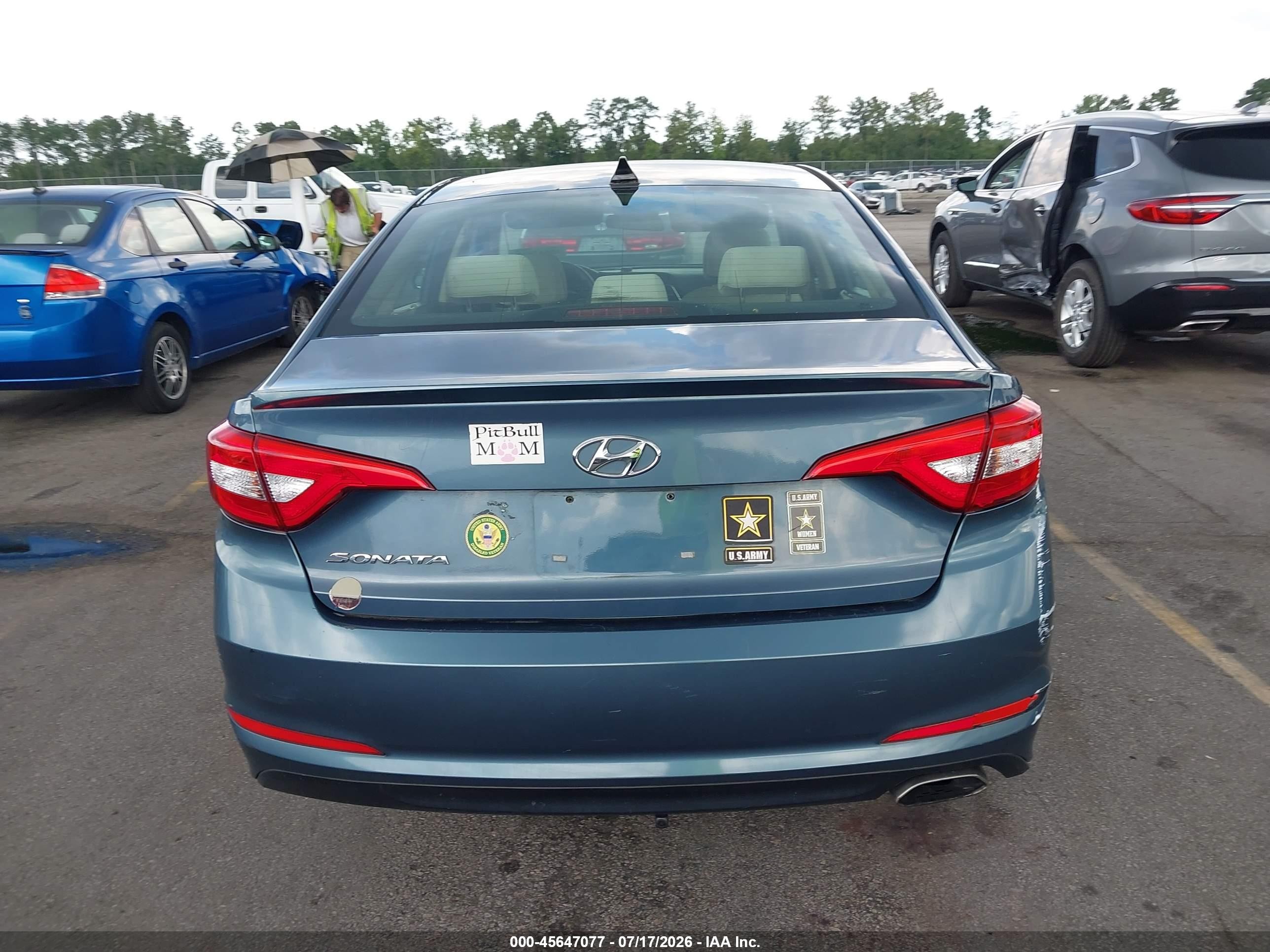 2015 Hyundai Sonata Se Blue vin: 5NPE24AFXFH118563