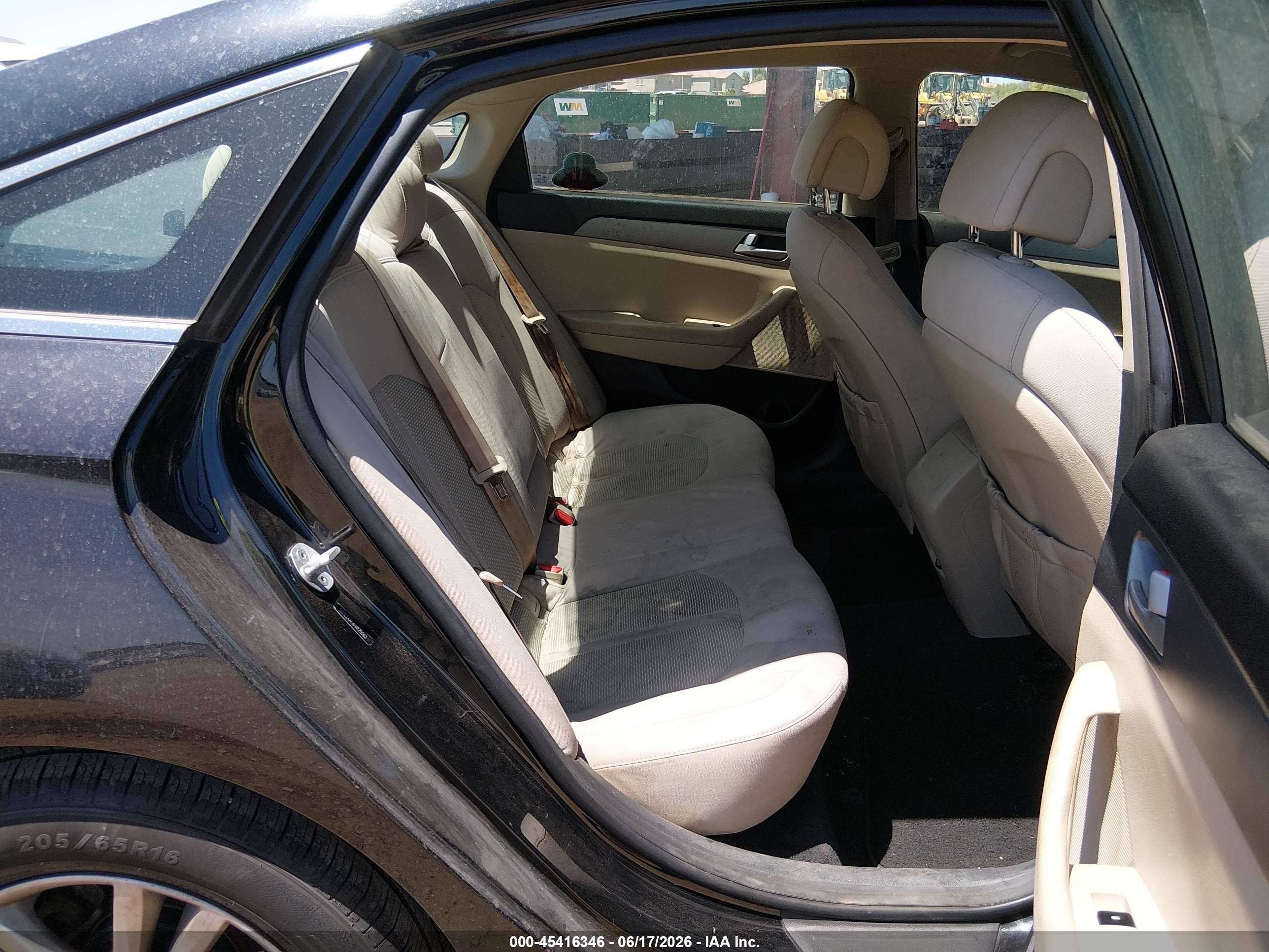 2015 Hyundai Sonata Se Black vin: 5NPE24AFXFH125562