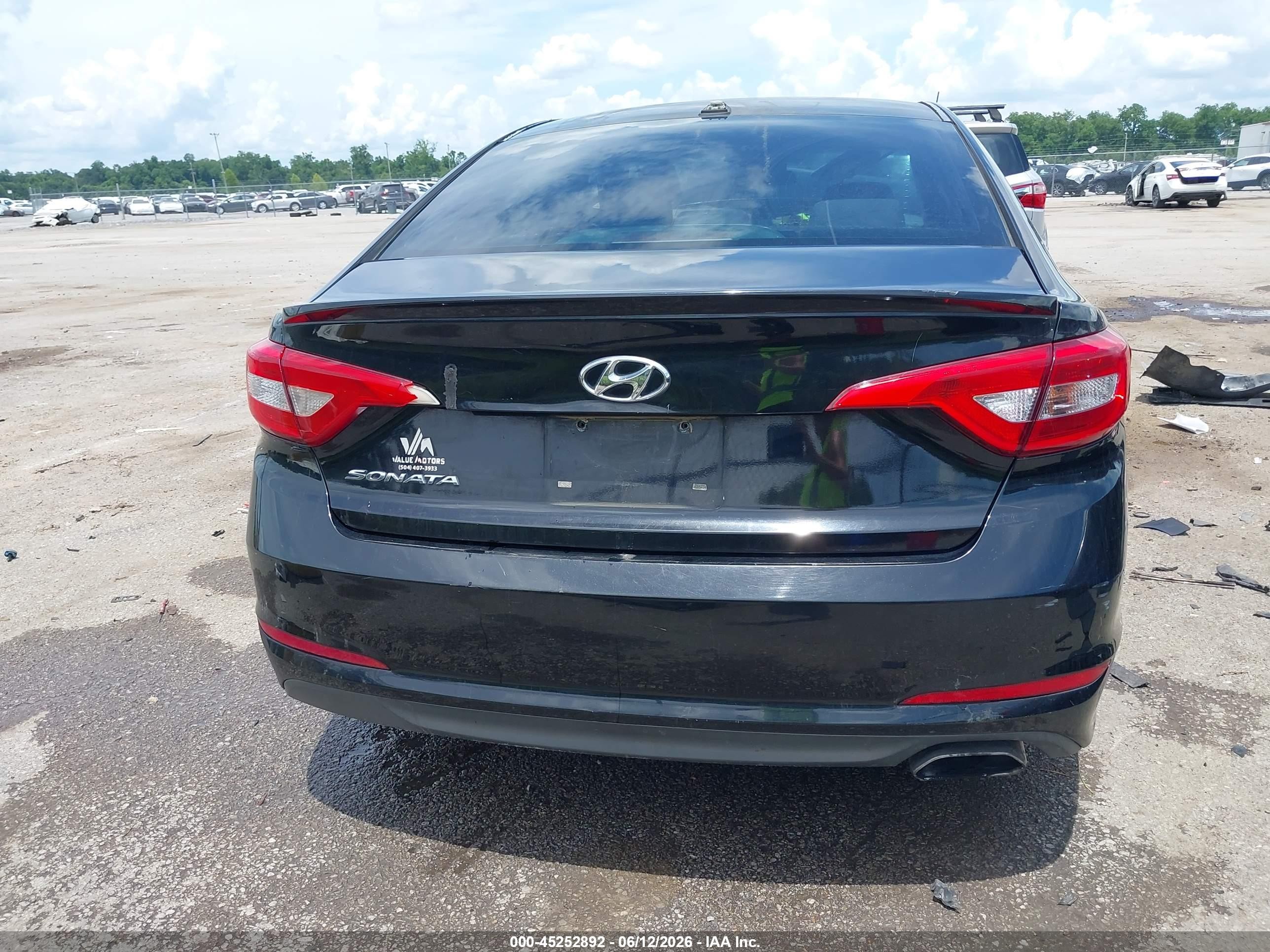 2015 Hyundai Sonata Se Black vin: 5NPE24AFXFH139932