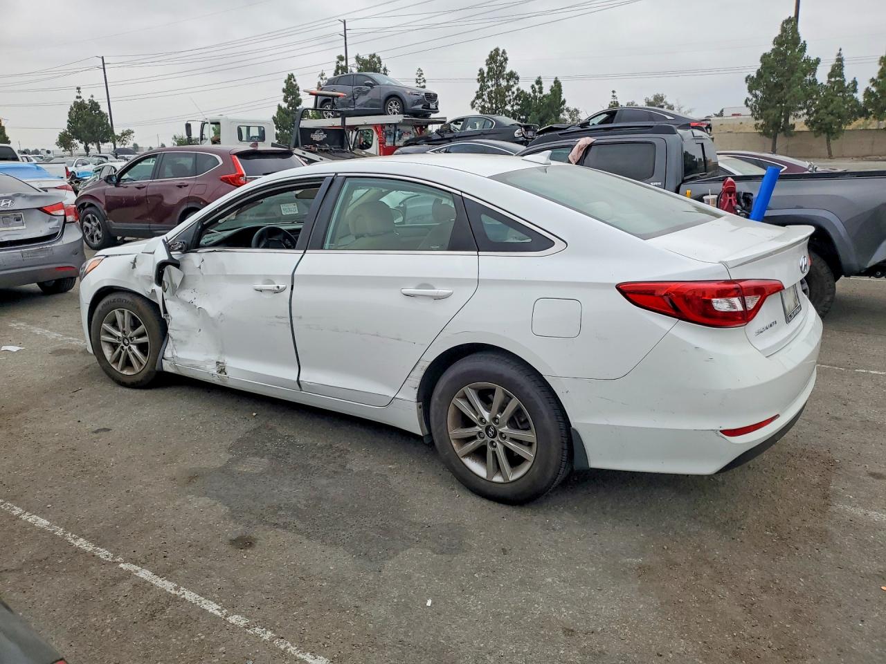 2015 Hyundai Sonata Se White vin: 5NPE24AFXFH145231