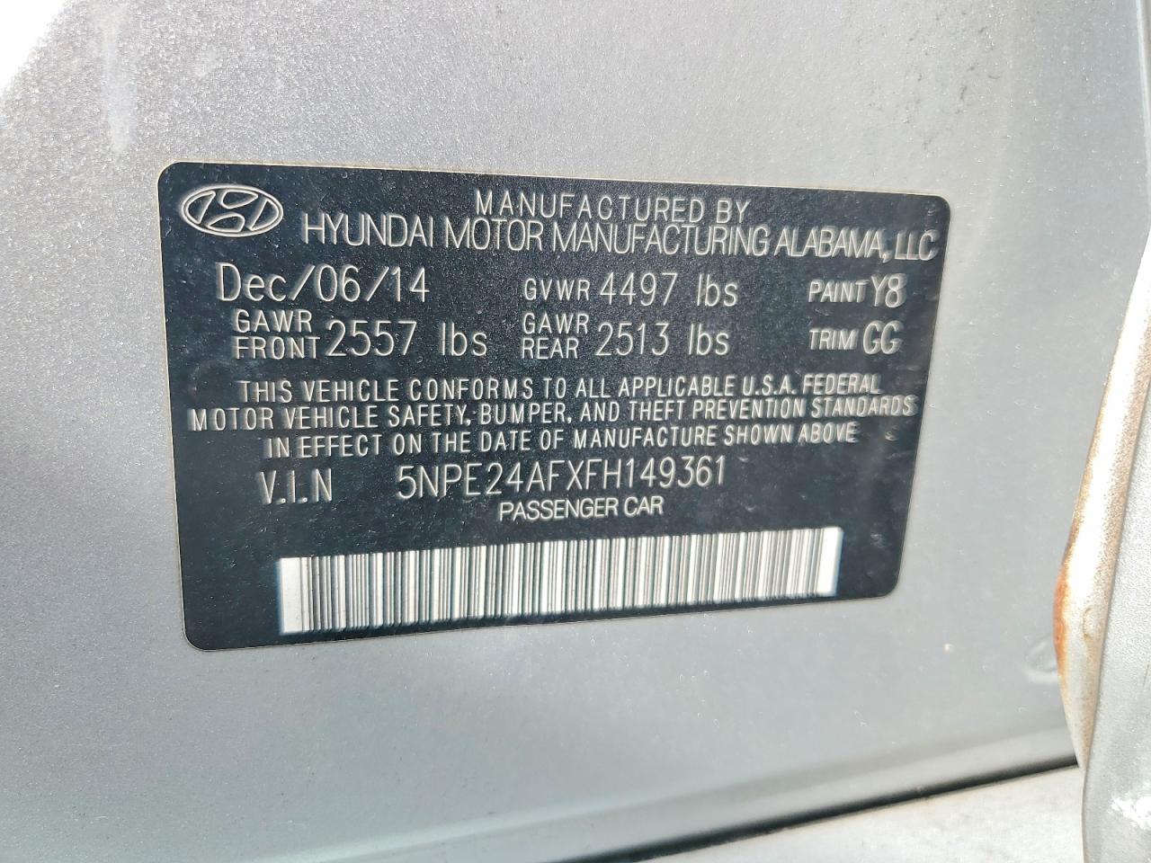 2015 Hyundai Sonata Se Серебряный vin: 5NPE24AFXFH149361