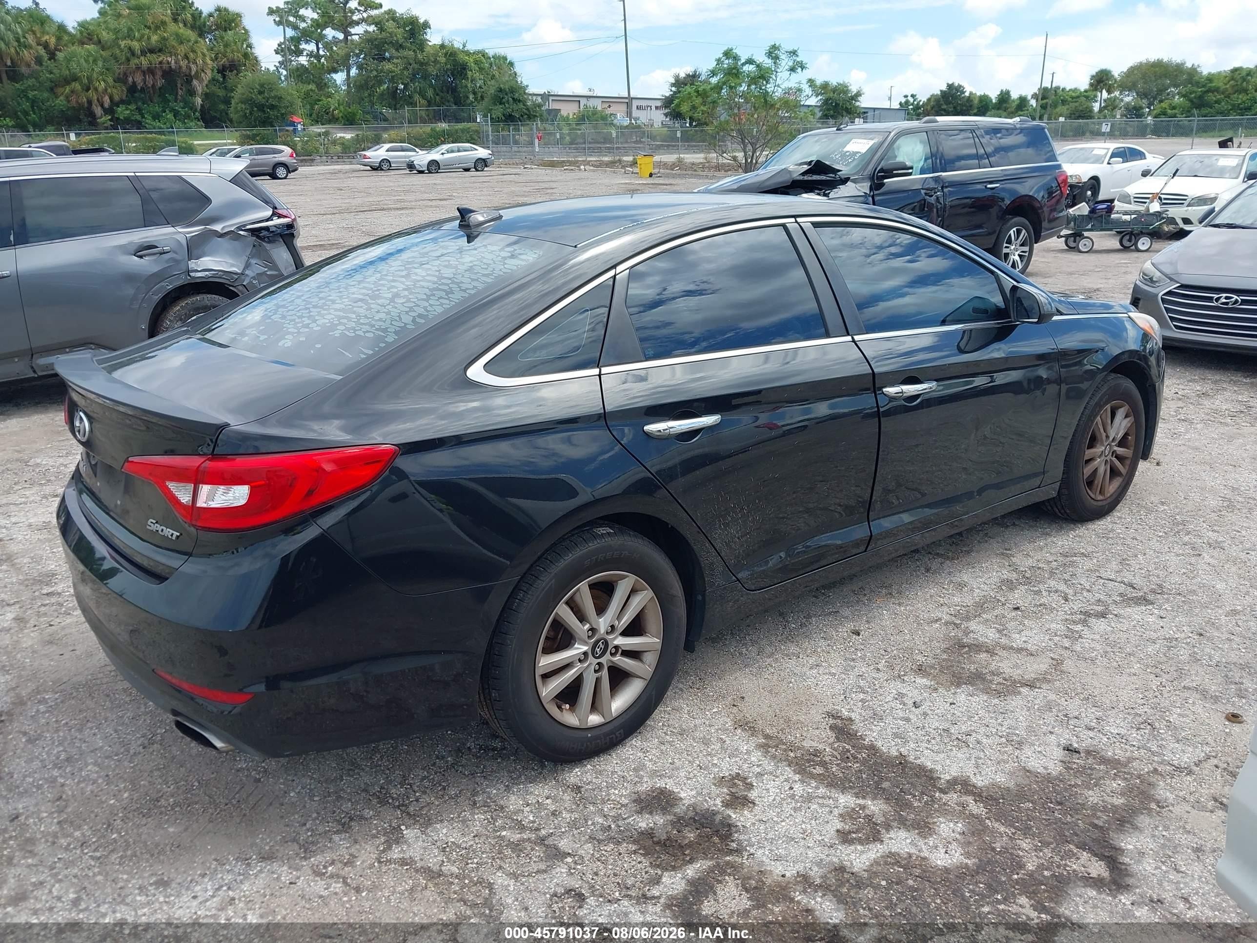 2015 Hyundai Sonata Se Black vin: 5NPE24AFXFH155662