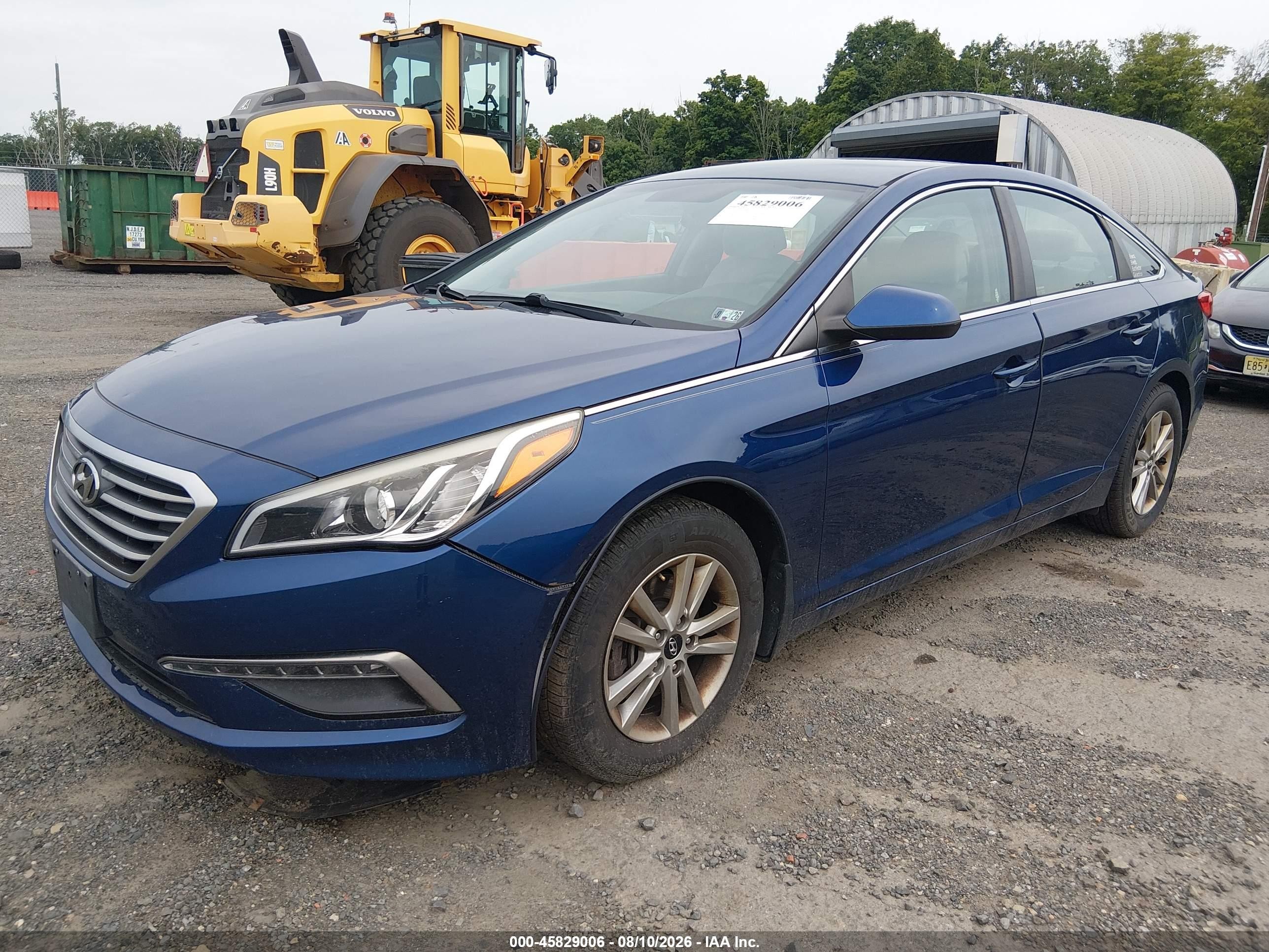 2015 Hyundai Sonata Se Синий vin: 5NPE24AFXFH158724