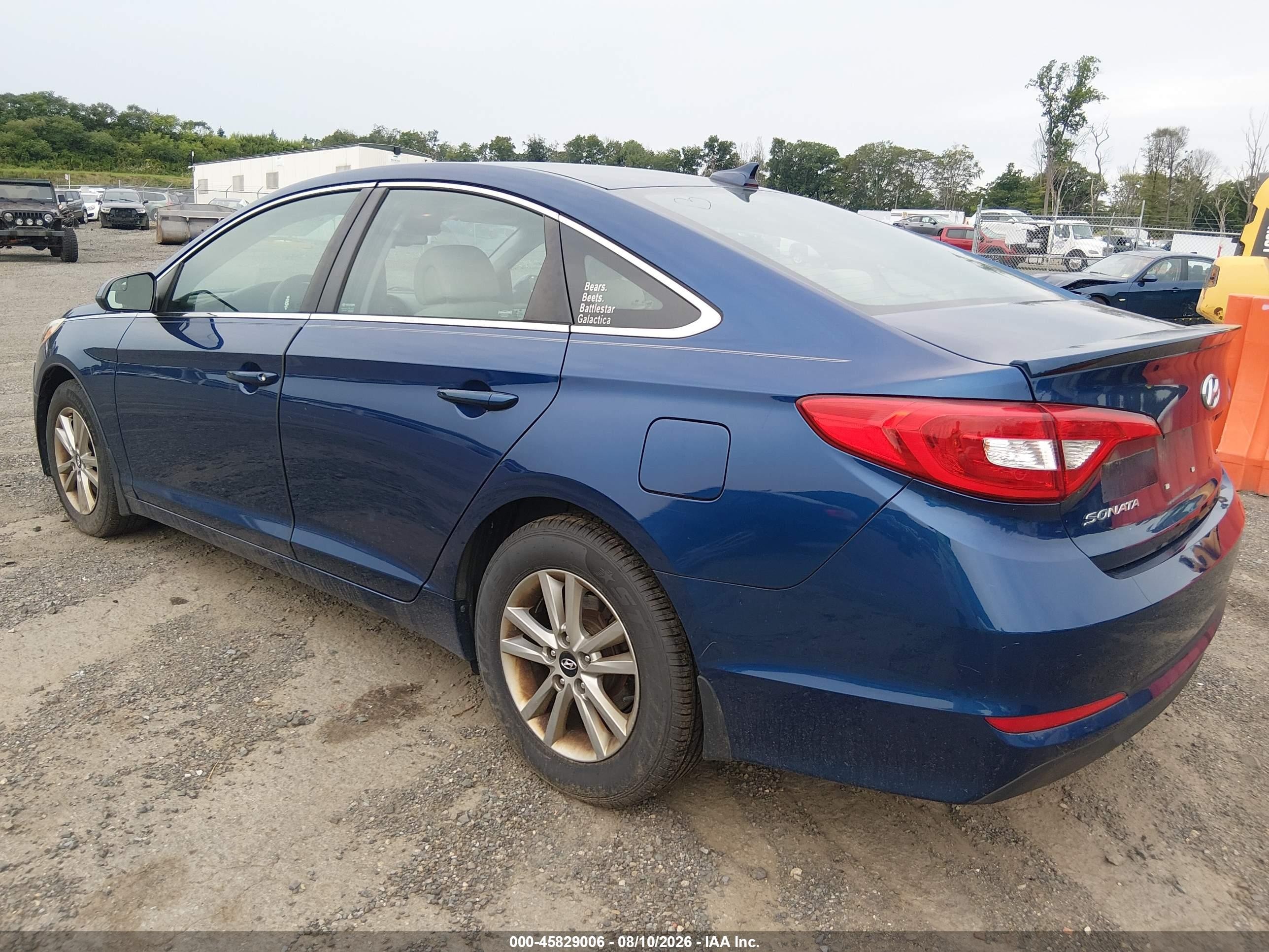 2015 Hyundai Sonata Se Синий vin: 5NPE24AFXFH158724