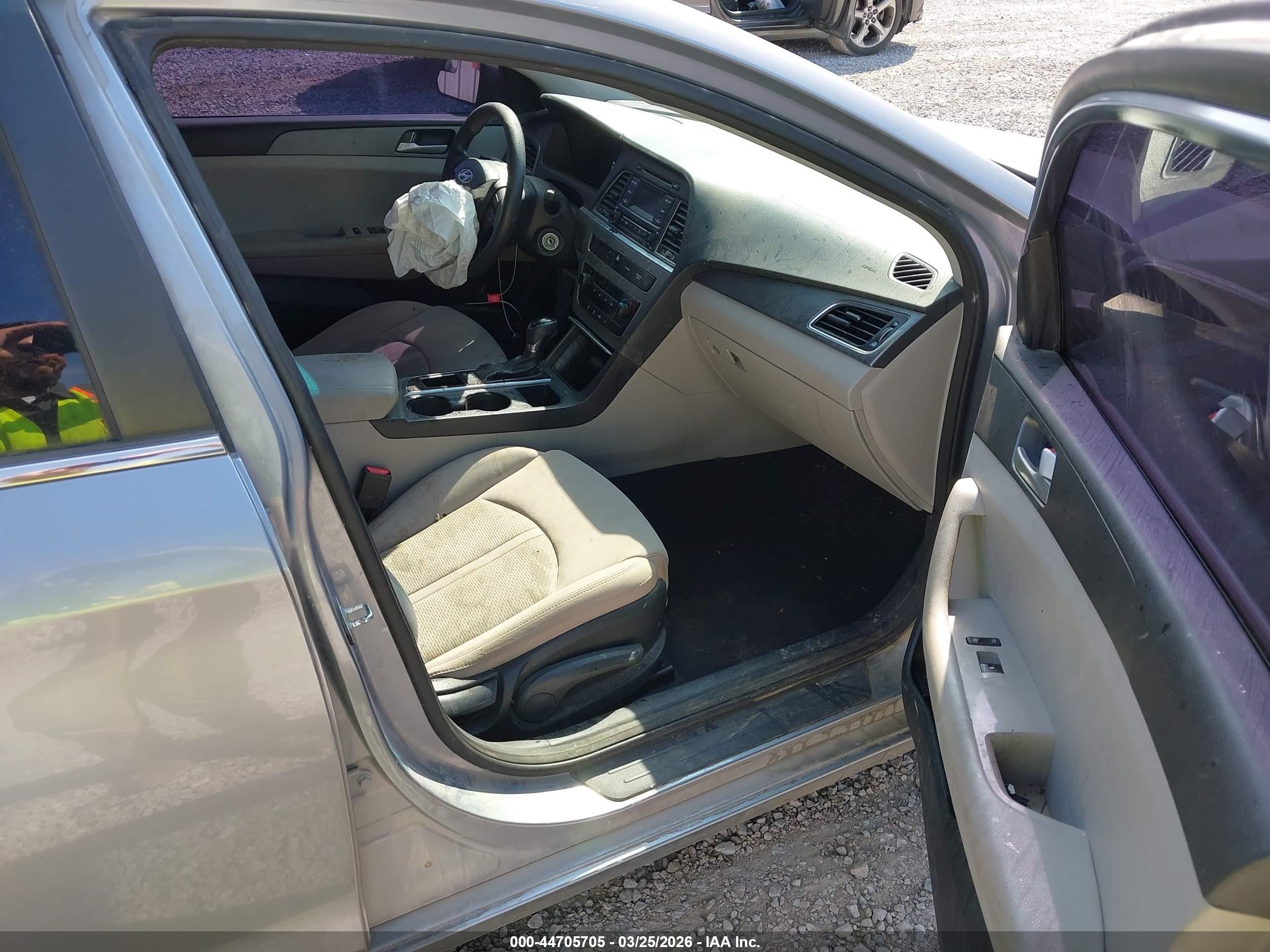2015 Hyundai Sonata Se Gray vin: 5NPE24AFXFH169626