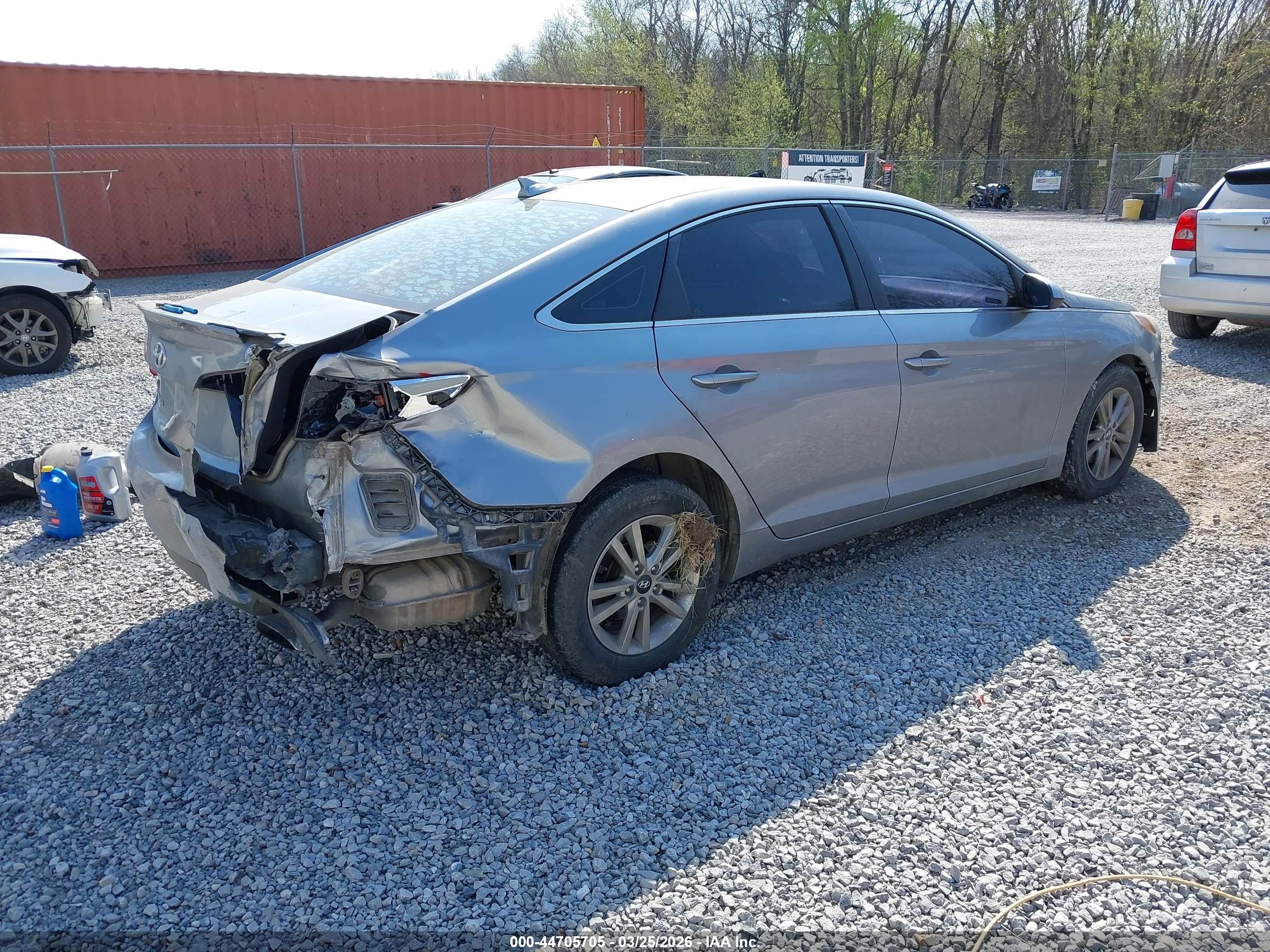2015 Hyundai Sonata Se Gray vin: 5NPE24AFXFH169626