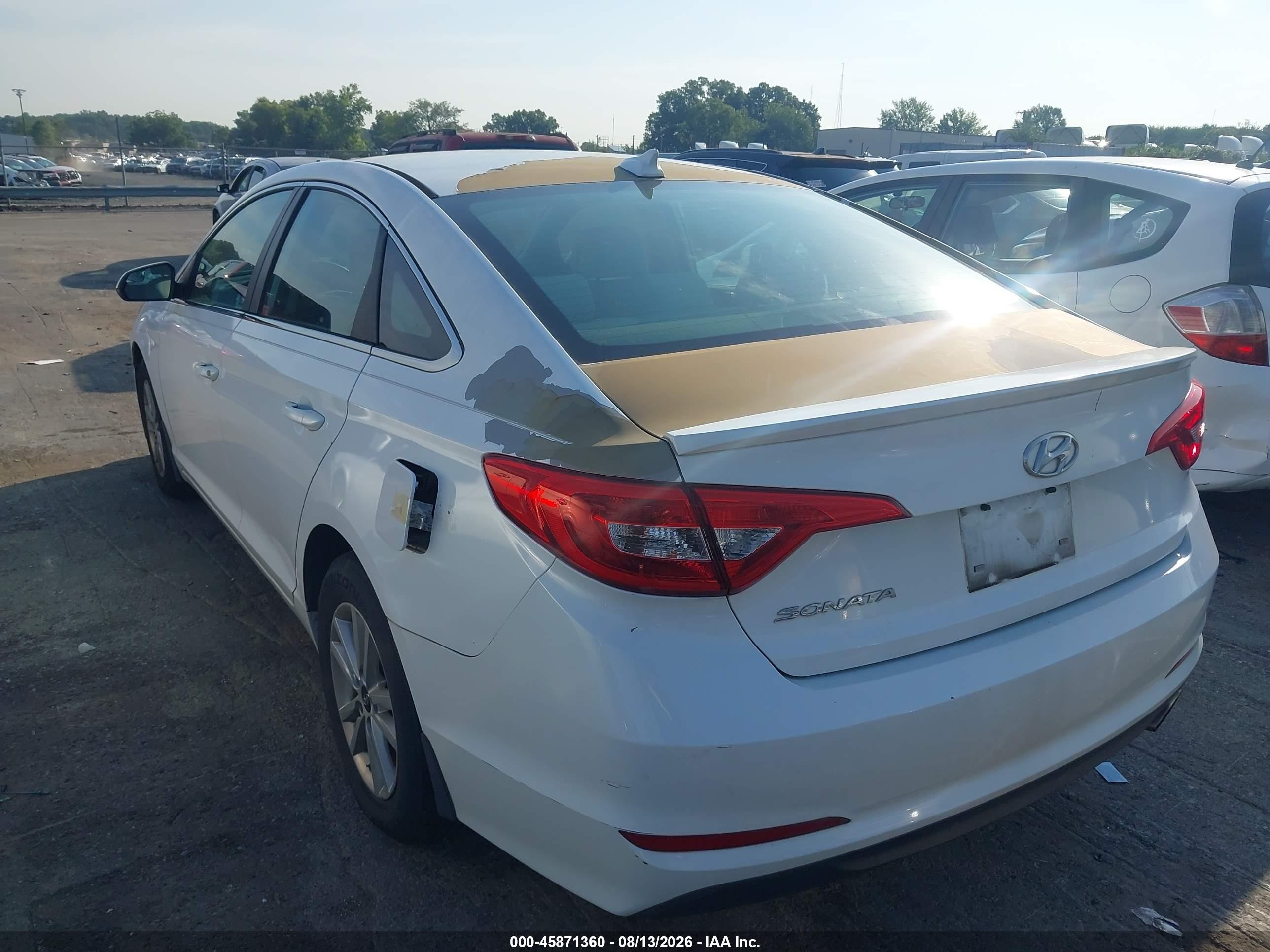 2015 Hyundai Sonata Se White vin: 5NPE24AFXFH174907