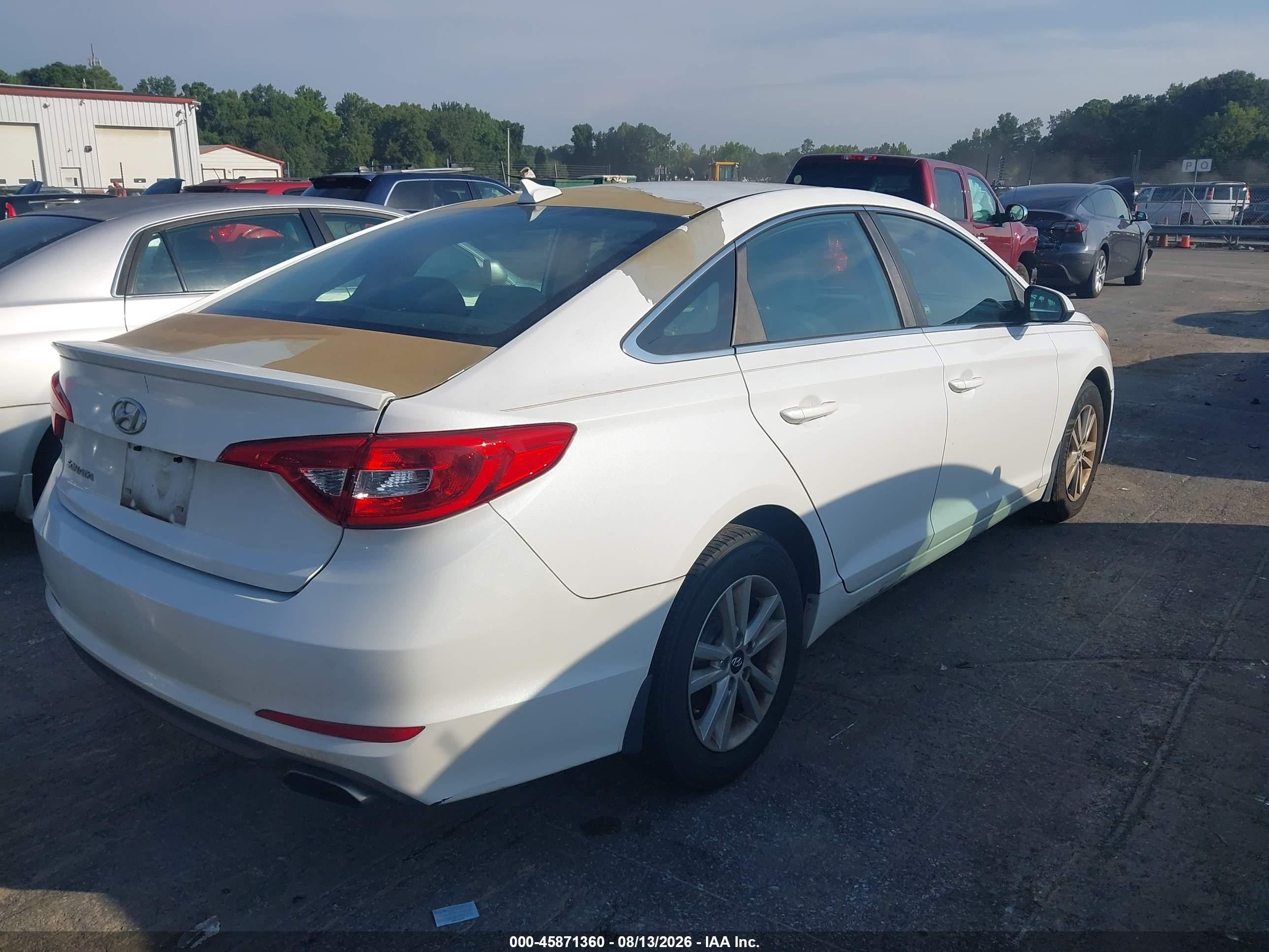 2015 Hyundai Sonata Se White vin: 5NPE24AFXFH174907