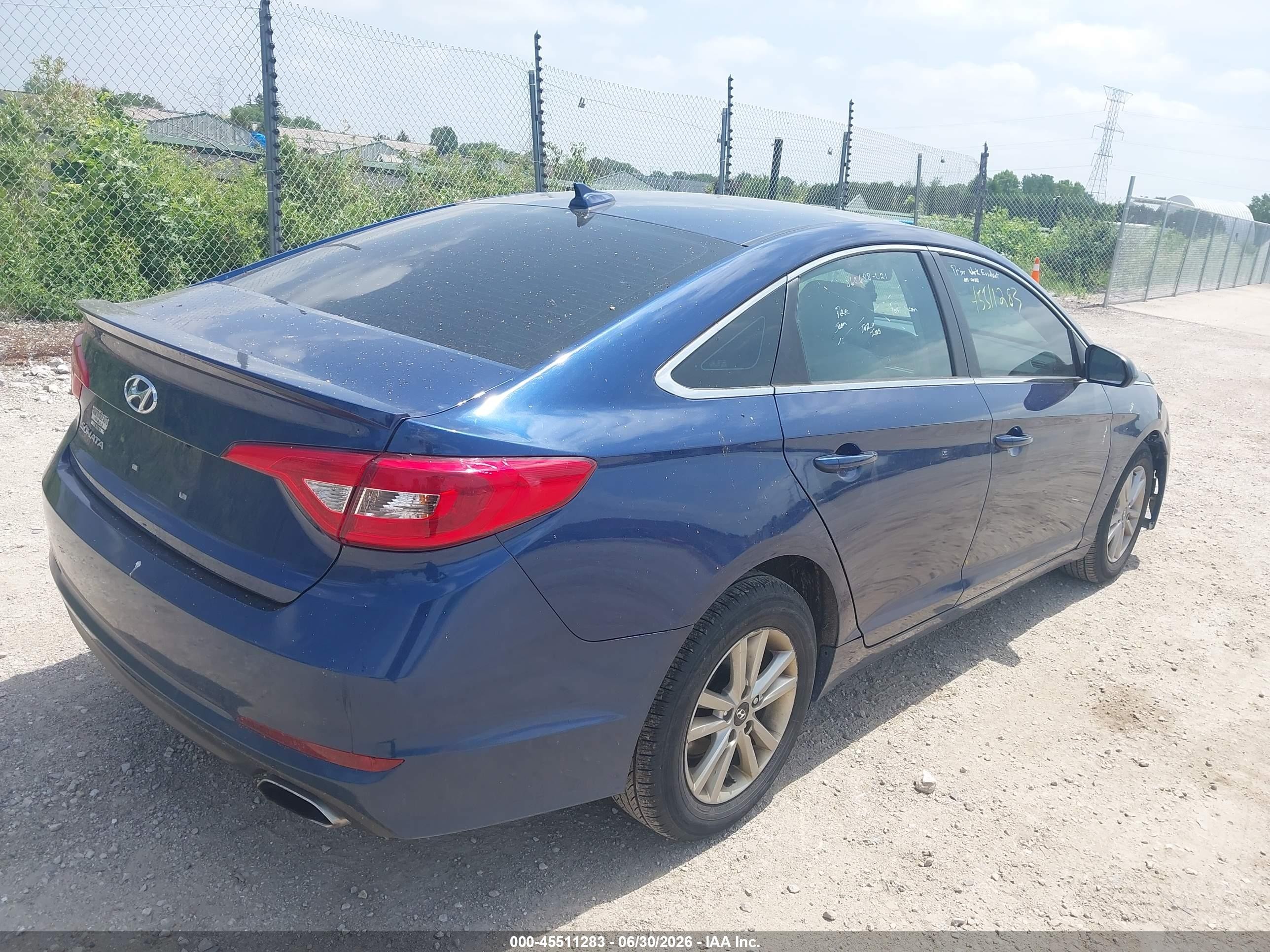 2015 Hyundai Sonata Se Blue vin: 5NPE24AFXFH179041