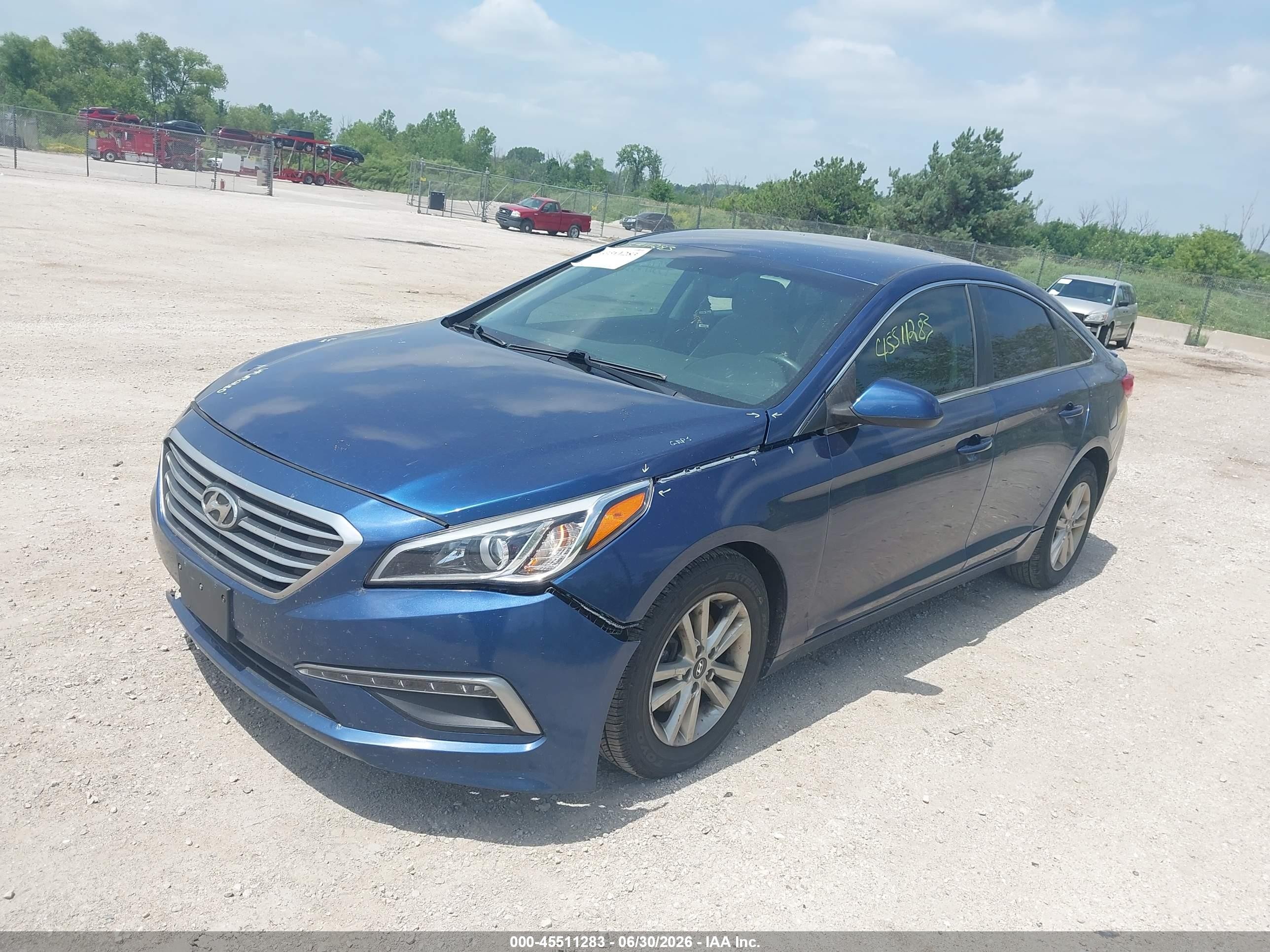 2015 Hyundai Sonata Se Blue vin: 5NPE24AFXFH179041