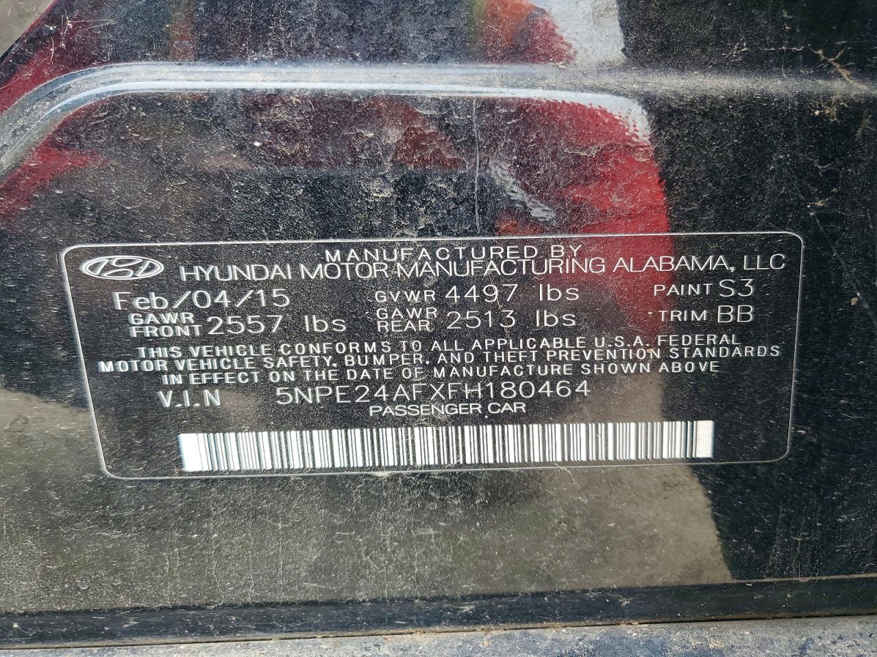 2015 Hyundai Sonata Se Черный vin: 5NPE24AFXFH180464