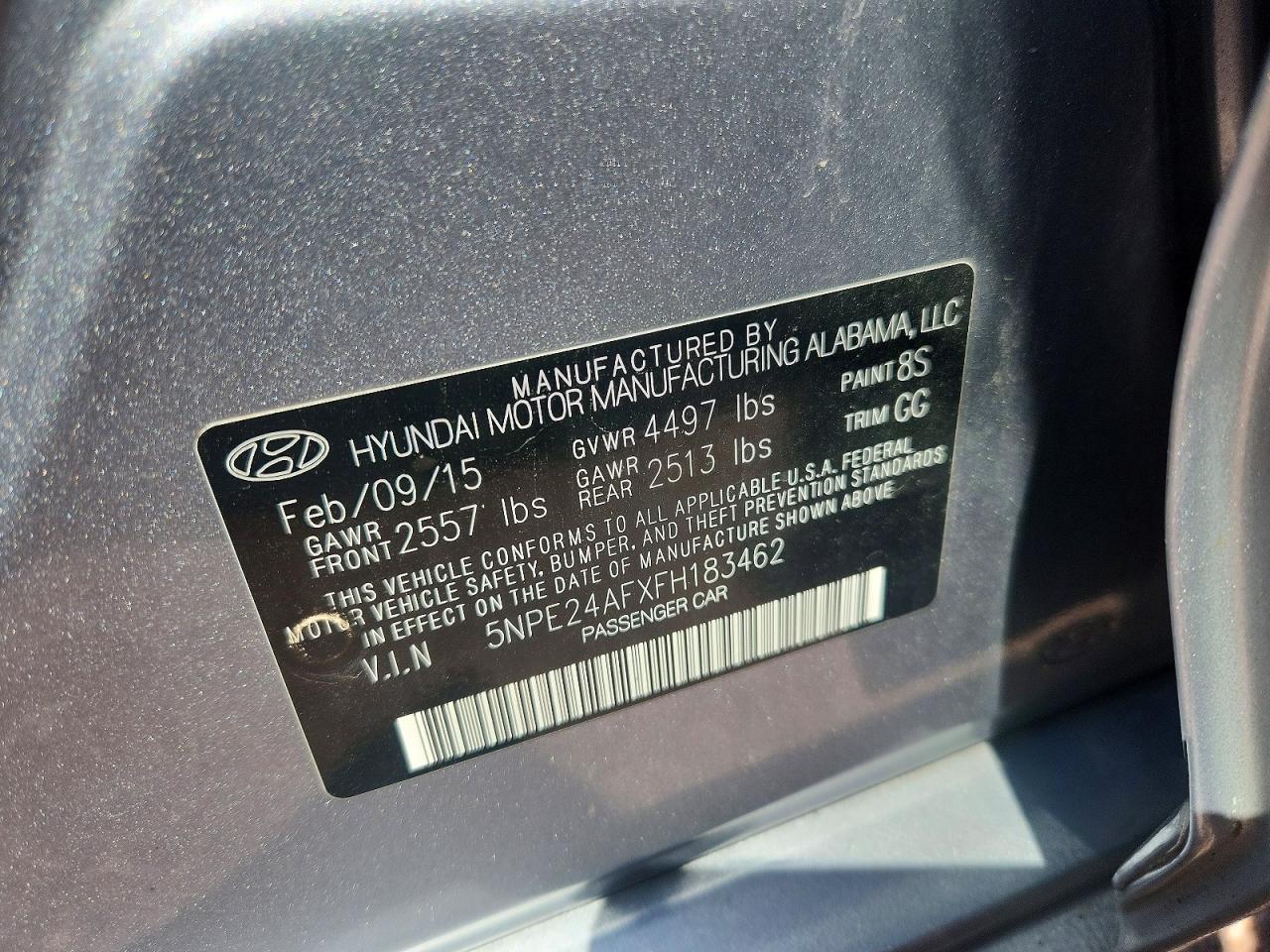 2015 Hyundai Sonata Se Silver vin: 5NPE24AFXFH183462