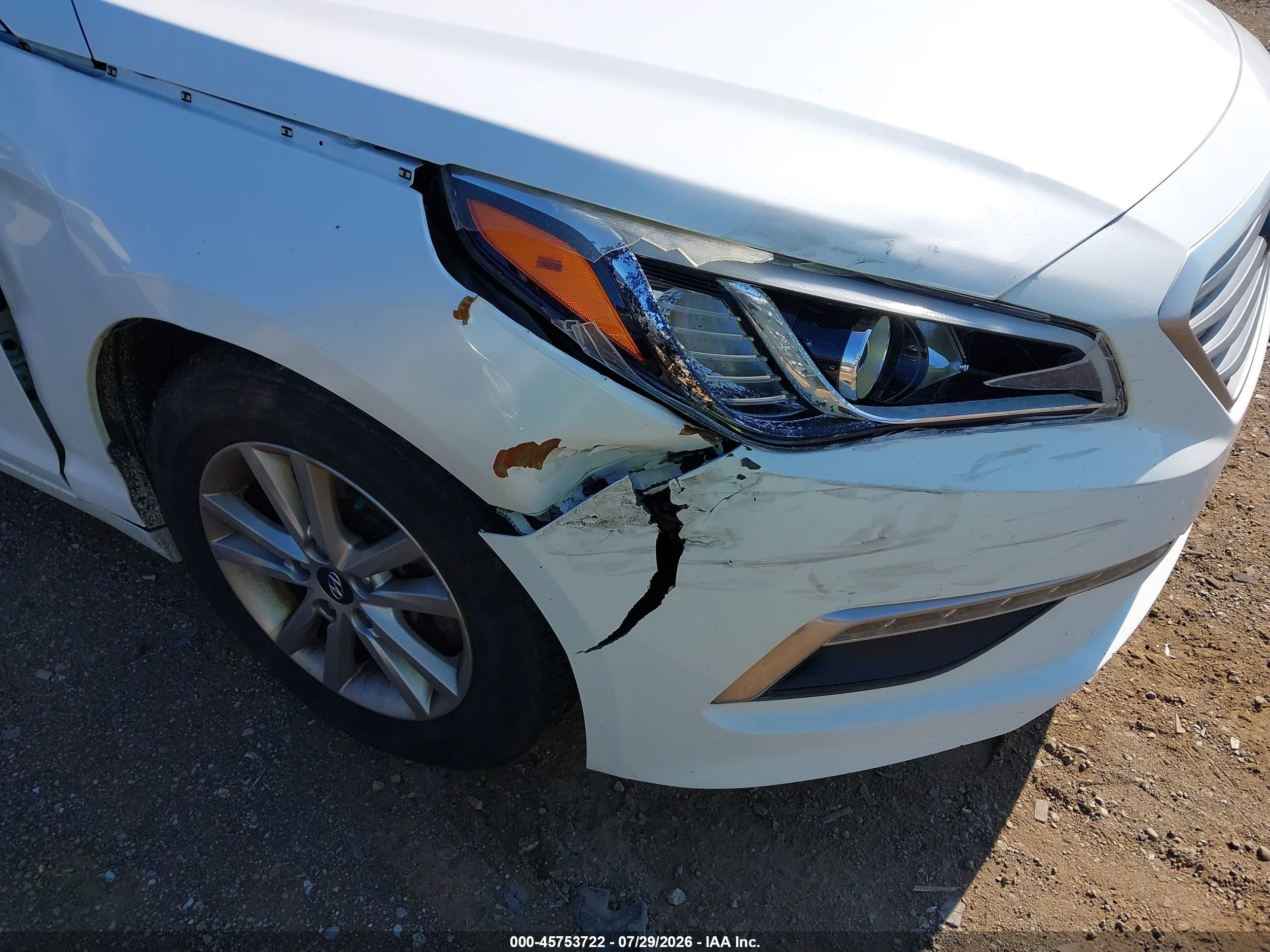 2015 Hyundai Sonata Se White vin: 5NPE24AFXFH192503