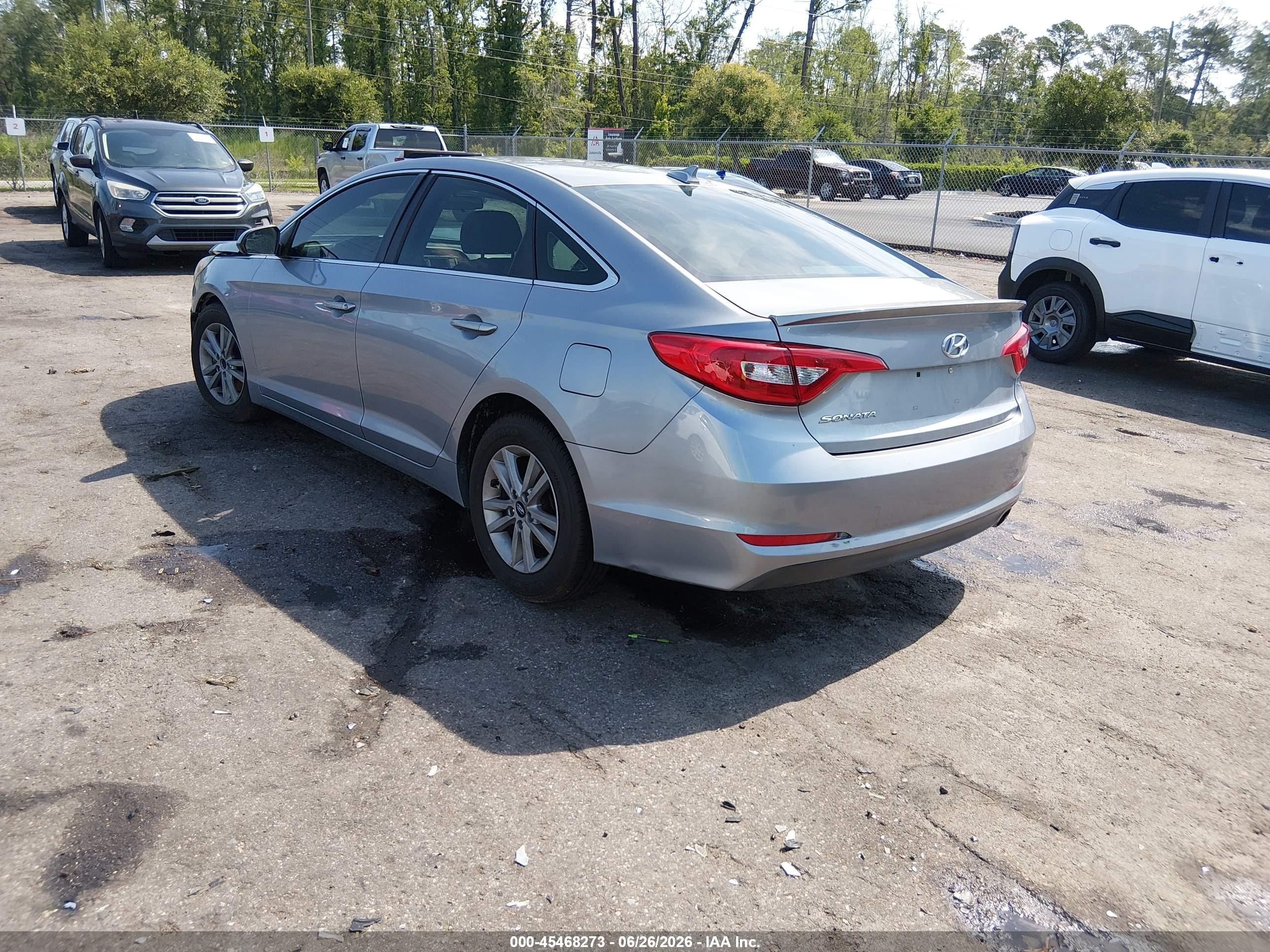 2015 Hyundai Sonata Se Silver vin: 5NPE24AFXFH202186