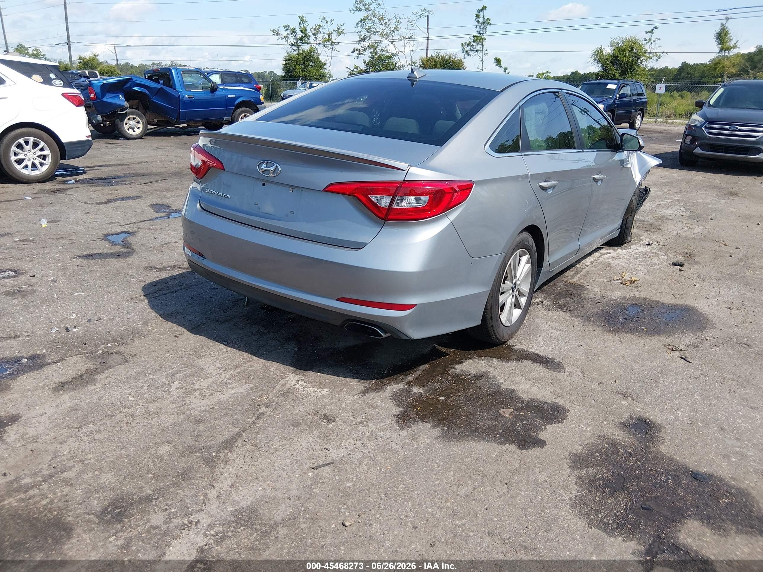 2015 Hyundai Sonata Se Silver vin: 5NPE24AFXFH202186
