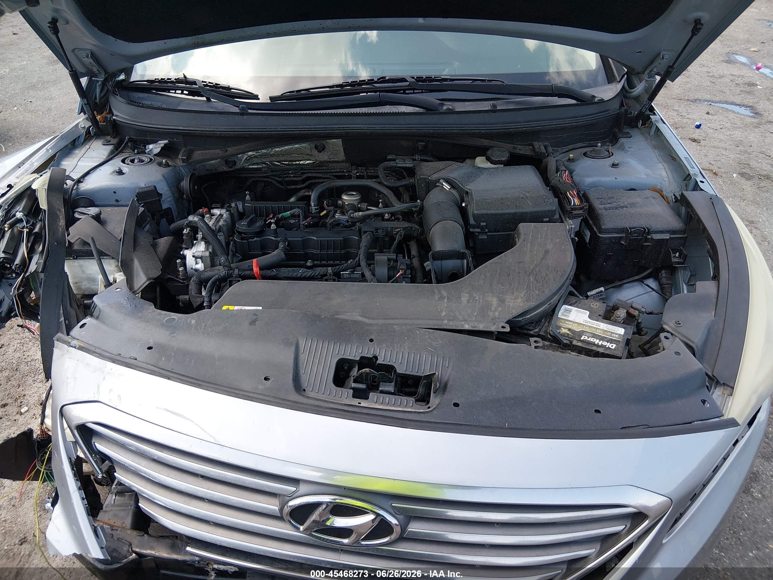 2015 Hyundai Sonata Se Silver vin: 5NPE24AFXFH202186