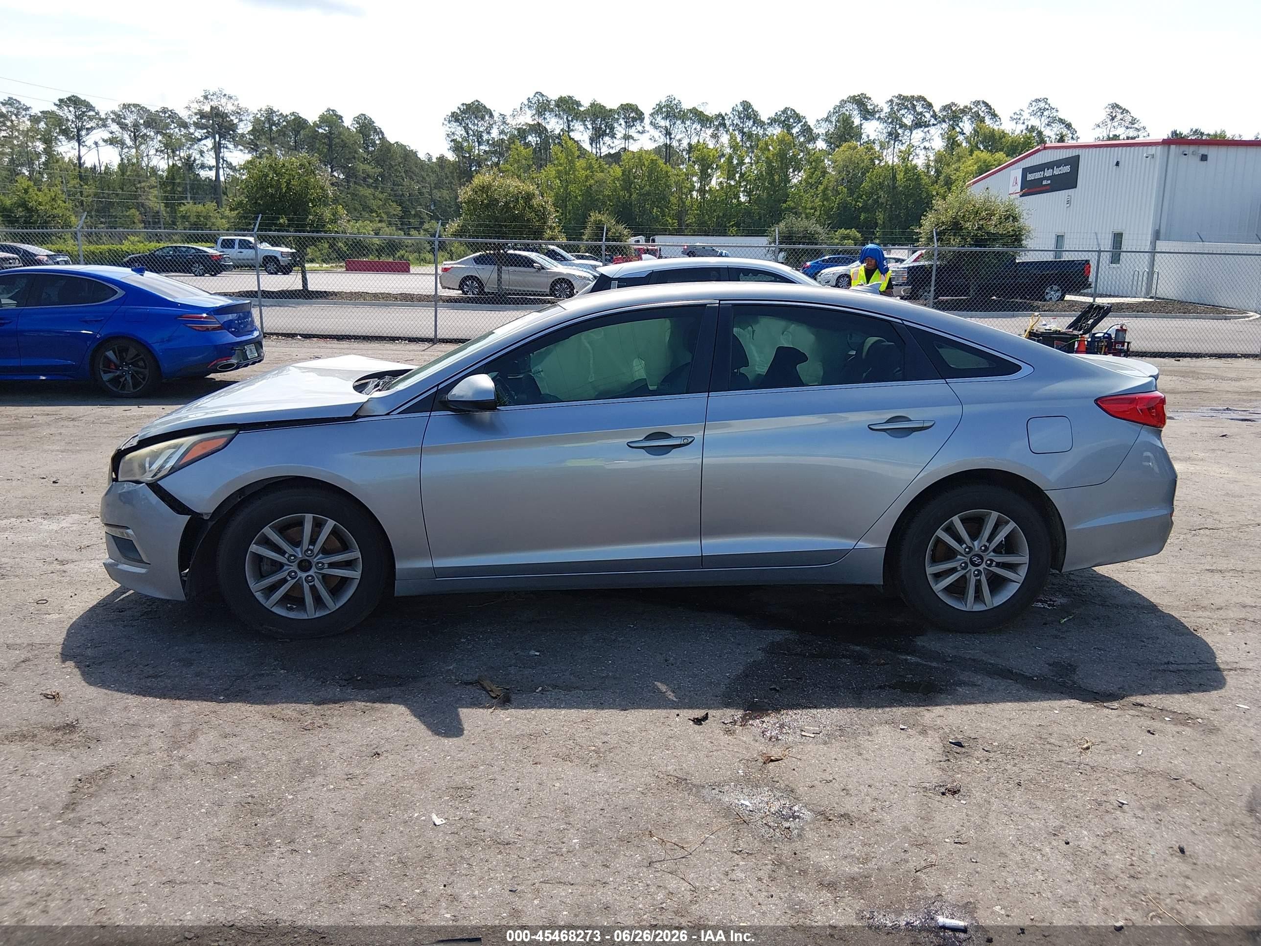 2015 Hyundai Sonata Se Silver vin: 5NPE24AFXFH202186