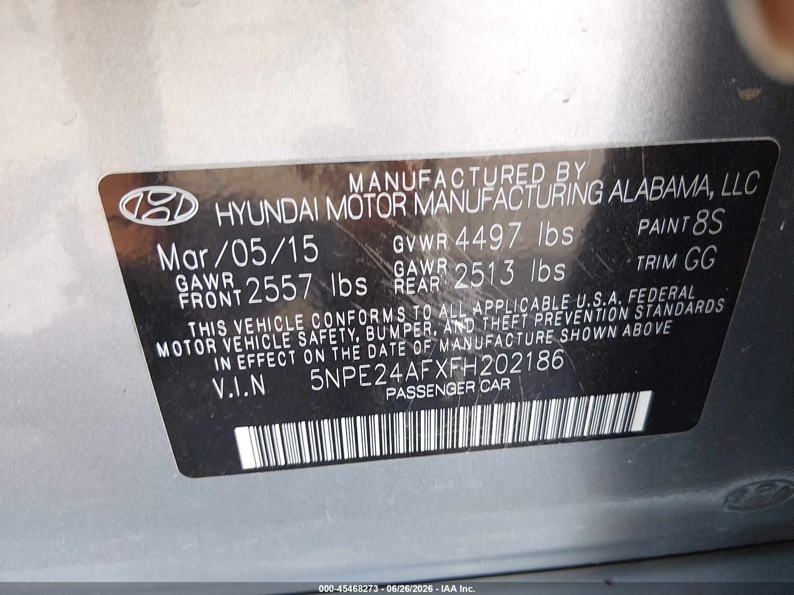 2015 Hyundai Sonata Se Silver vin: 5NPE24AFXFH202186