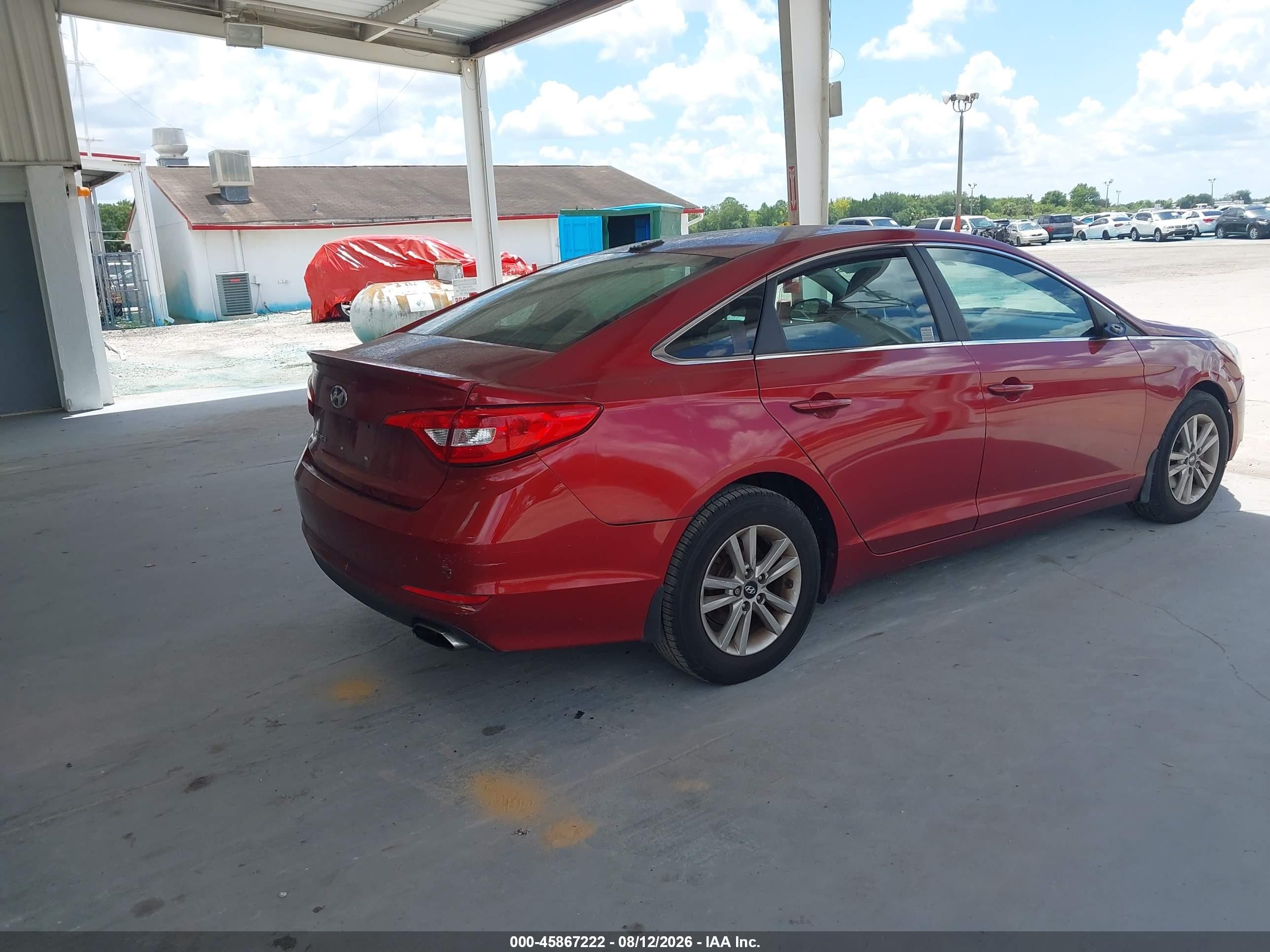 2015 Hyundai Sonata Se Red vin: 5NPE24AFXFH202298