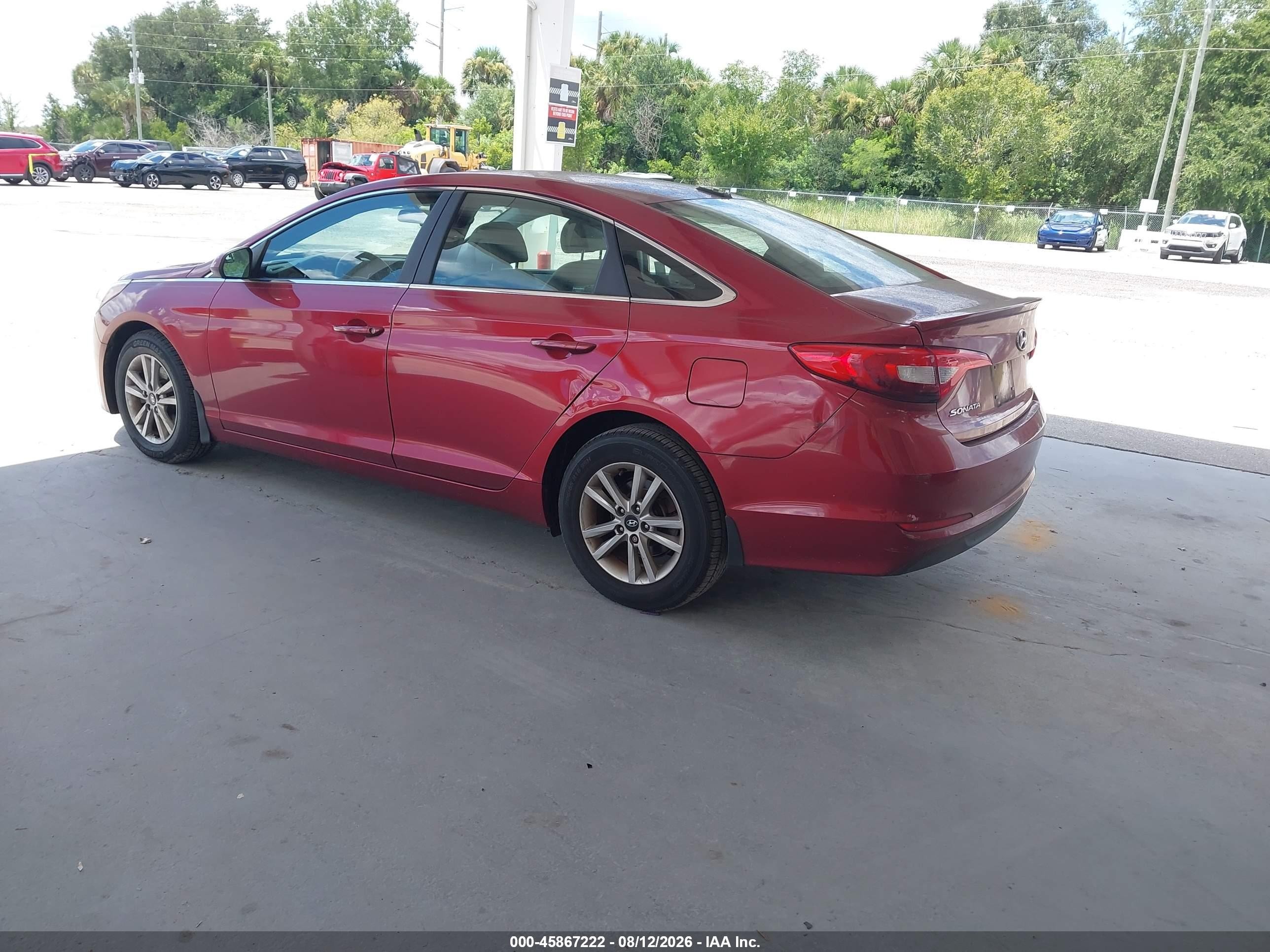 2015 Hyundai Sonata Se Red vin: 5NPE24AFXFH202298