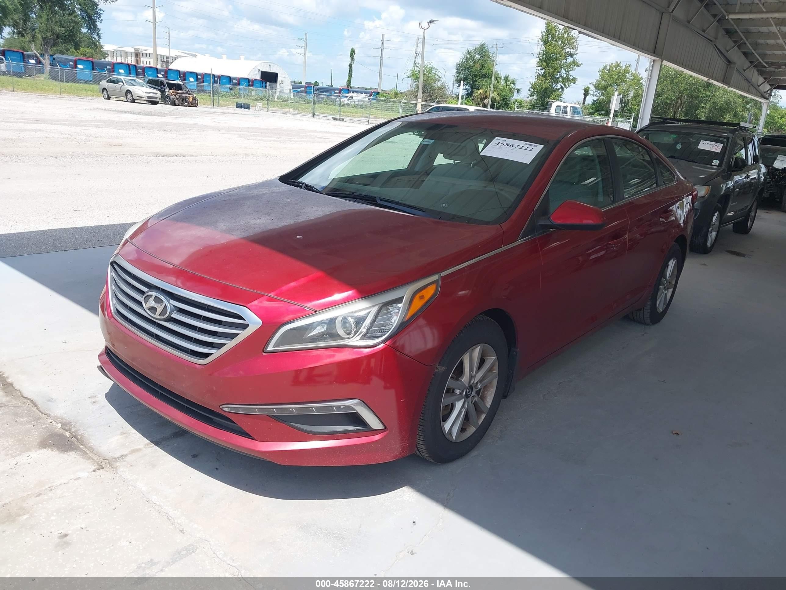 2015 Hyundai Sonata Se Red vin: 5NPE24AFXFH202298