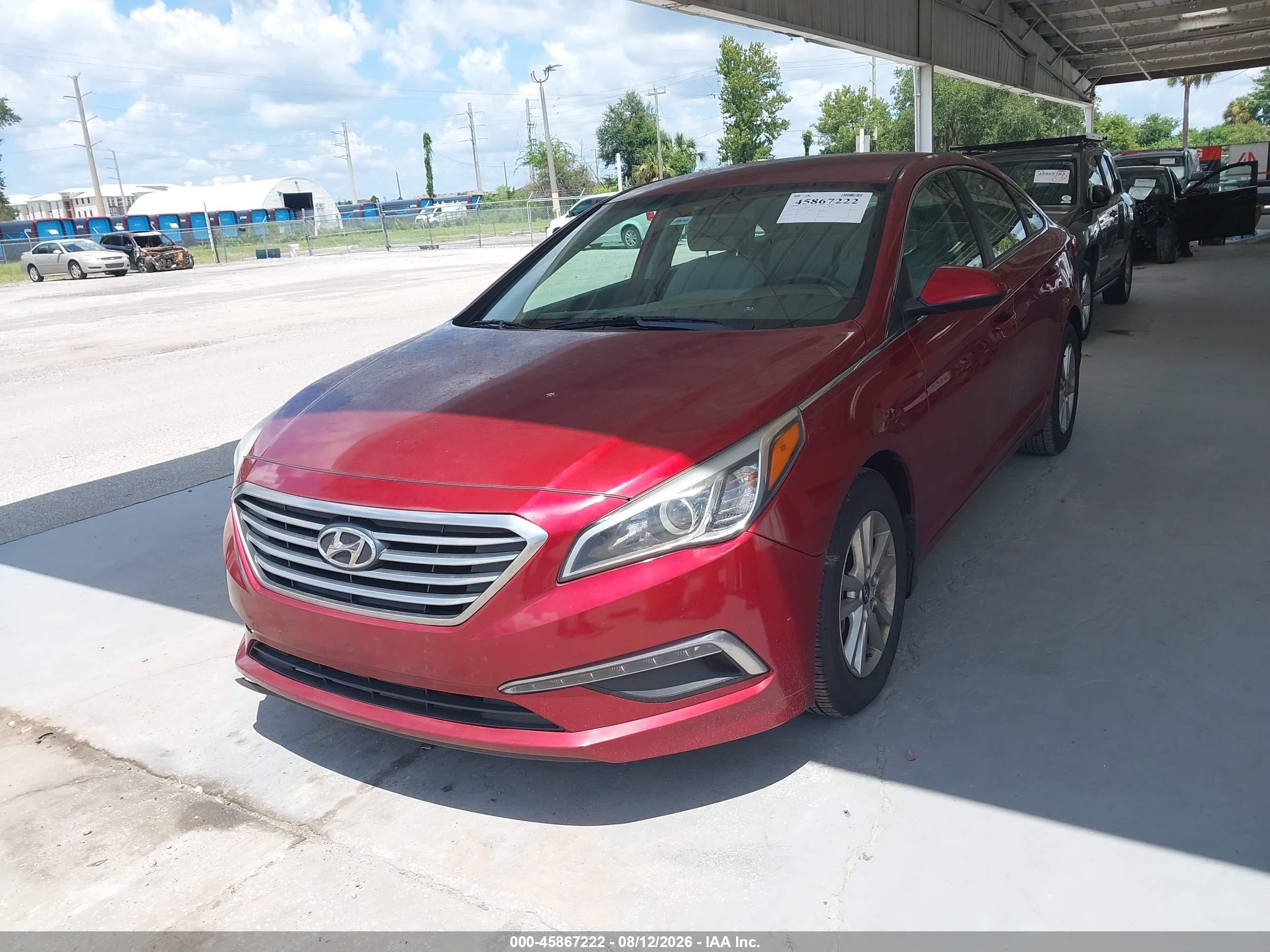 2015 Hyundai Sonata Se Red vin: 5NPE24AFXFH202298